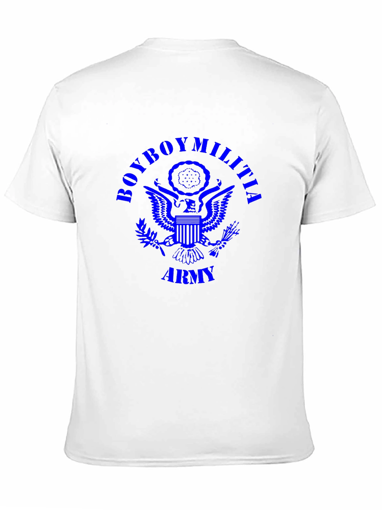 Black BoyBoy Militia Army T-Shirt - Blue Print view 11