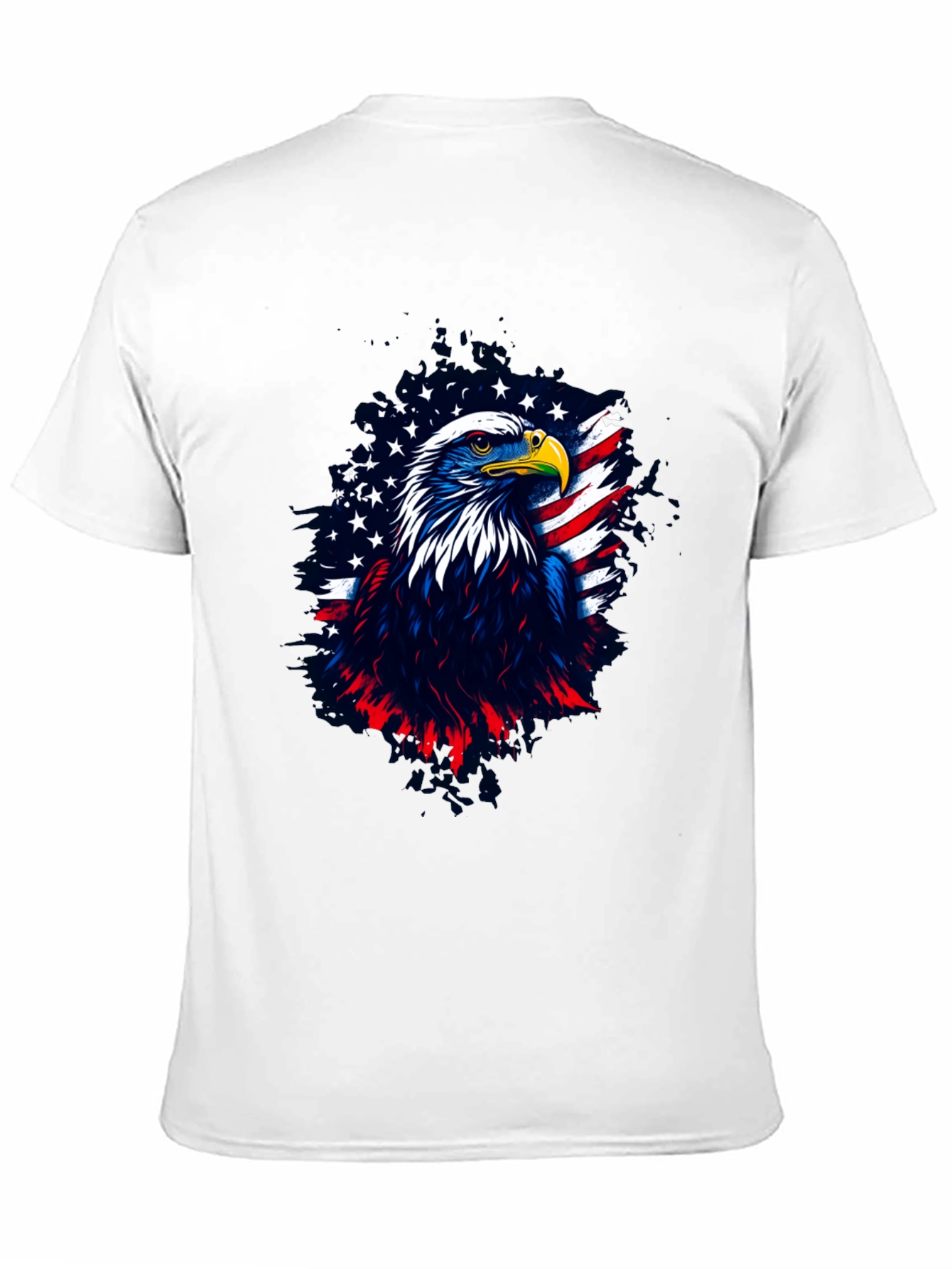 Black Patriotic Eagle Graphic Tee - Men's Black T-Shirt view 11
