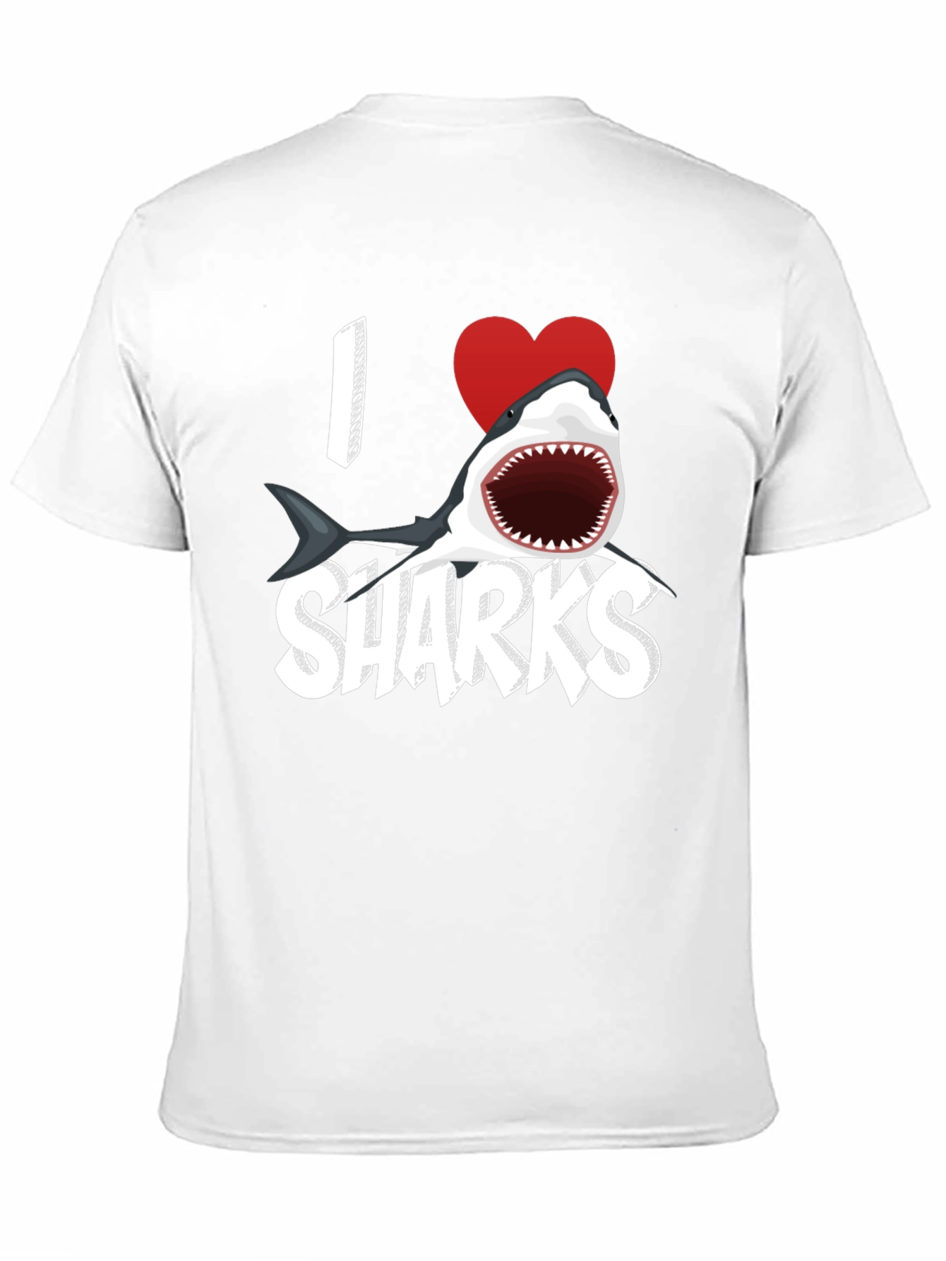 Black I Heart Sharks Graphic Tee - Black view 11