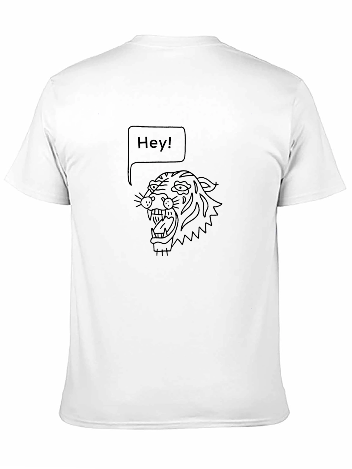 Black Hey Tiger Graphic Tee - Black Cotton T-Shirt view 11