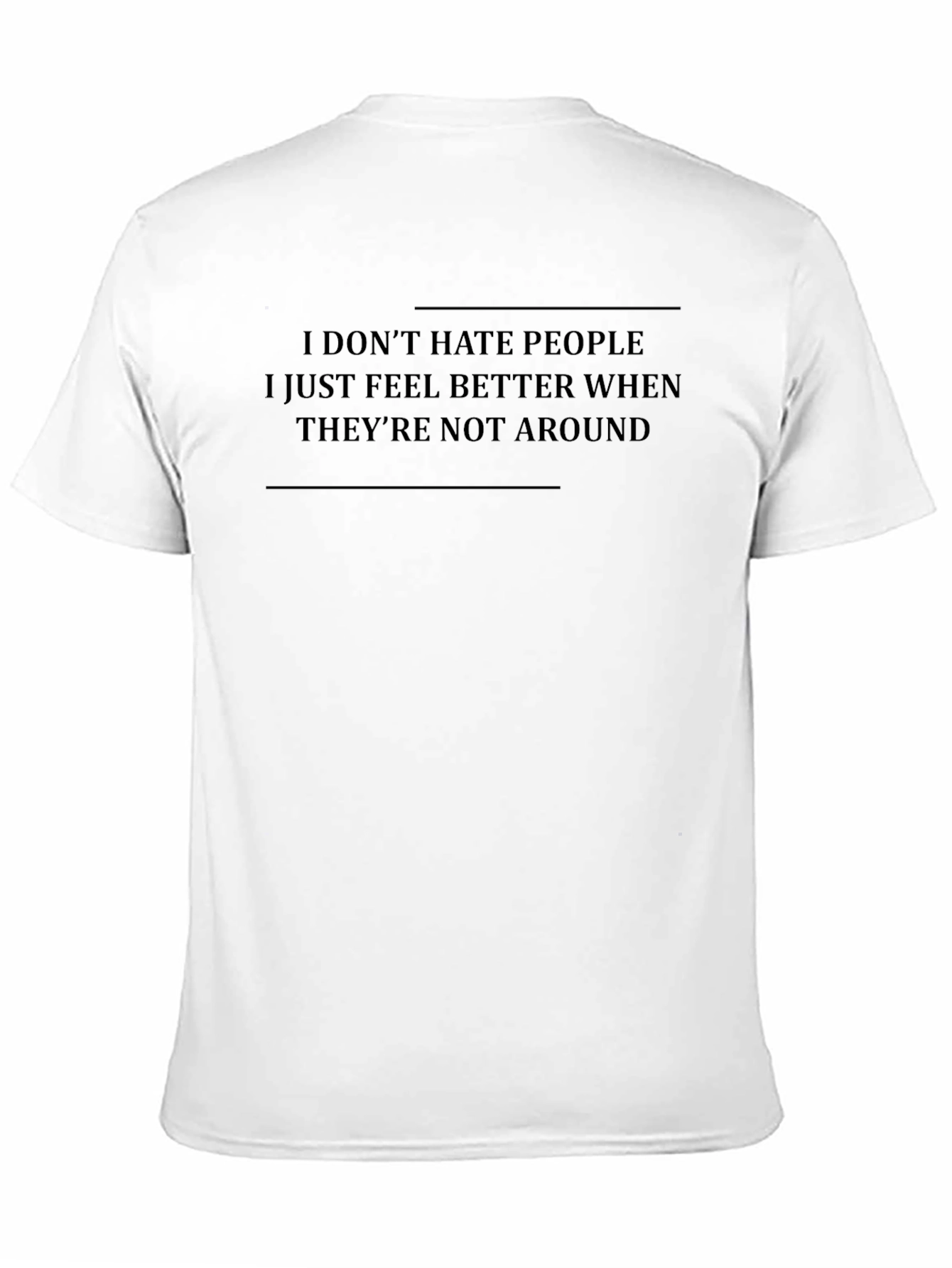 Black I Don't Hate People Graphic T-Shirt view 11