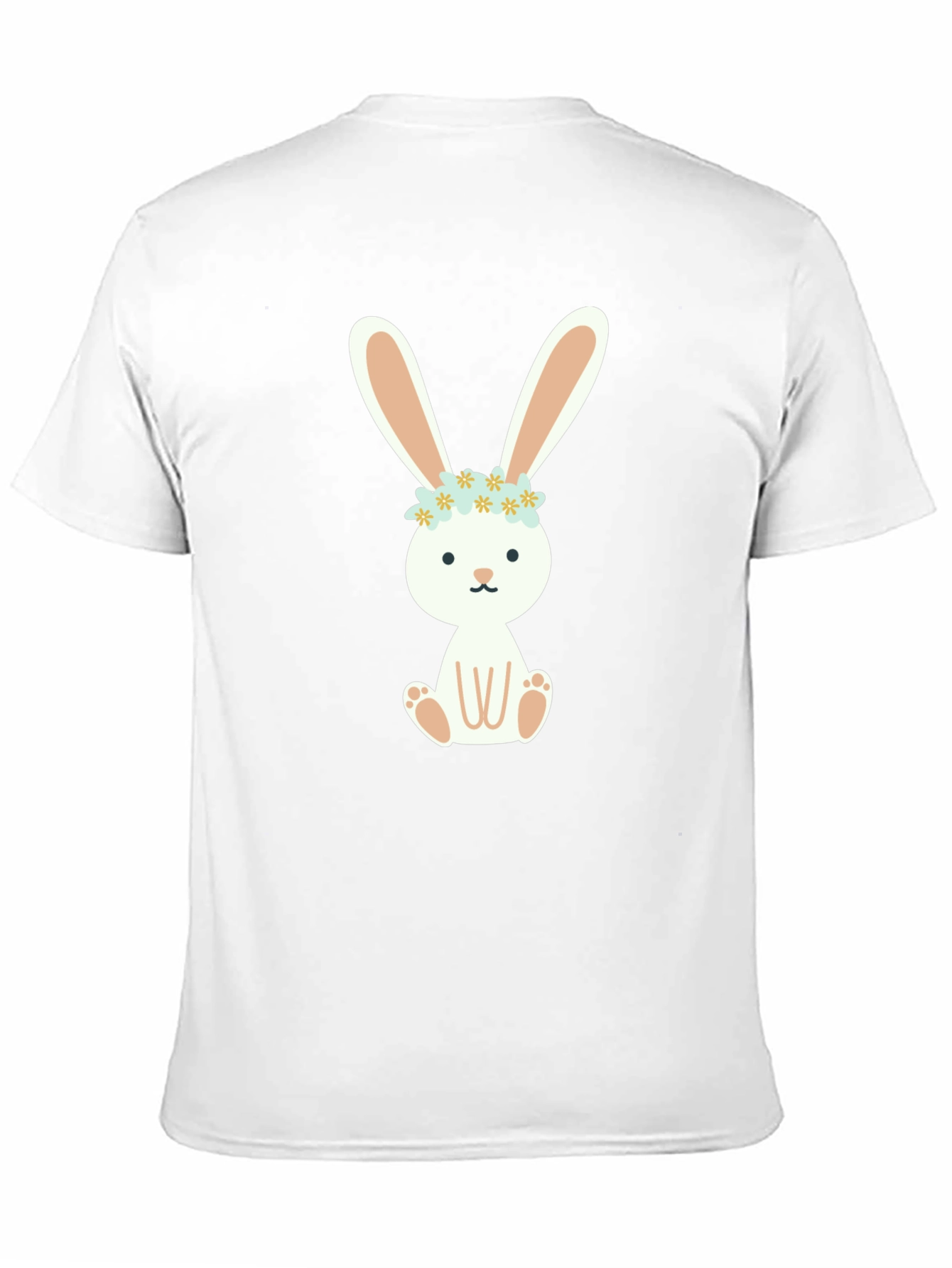 Black Bunny T-Shirt with Floral Crown - Cute & Comfy! view 11