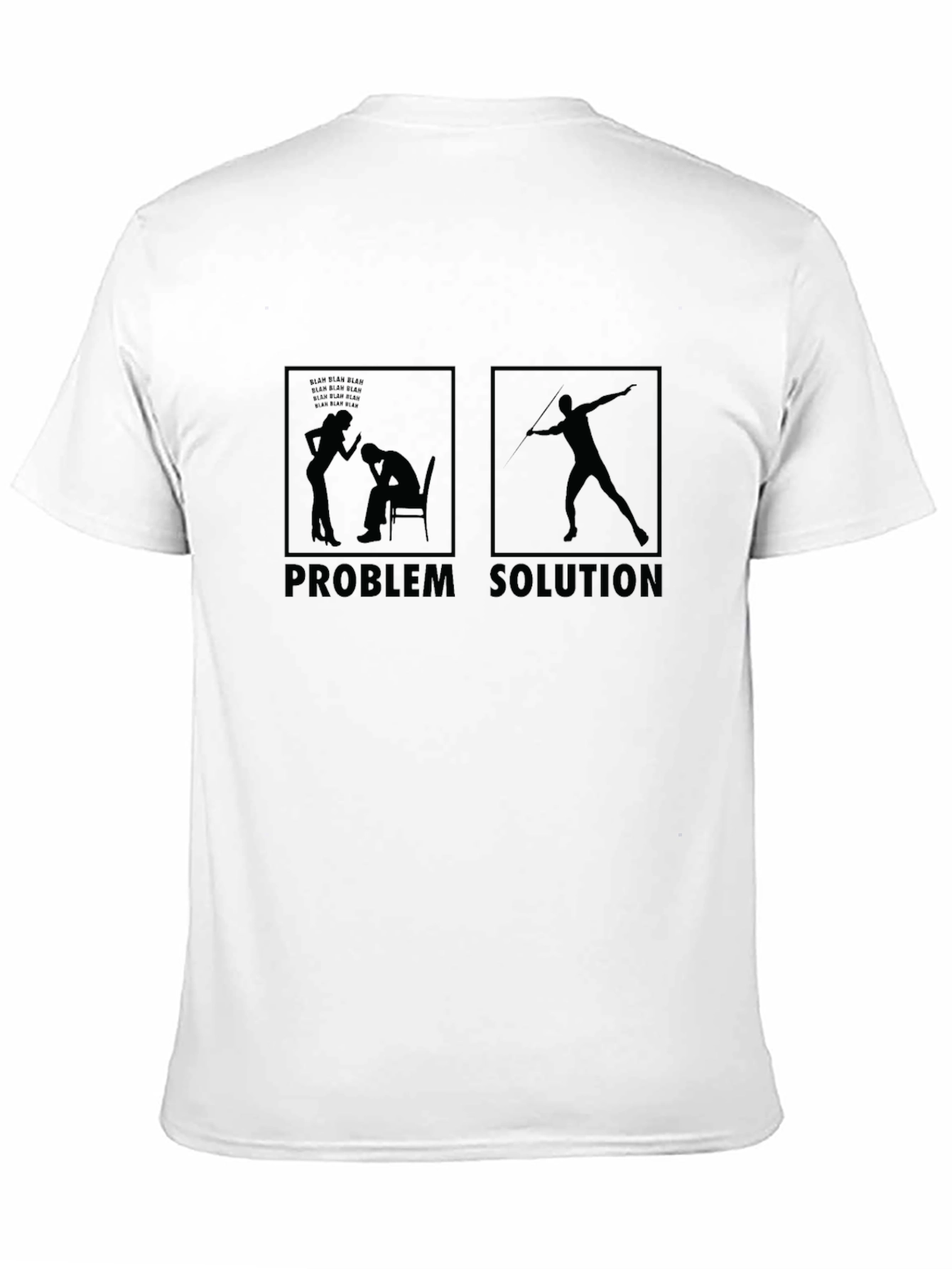 Black Problem Solution Graphic T-Shirt view 11