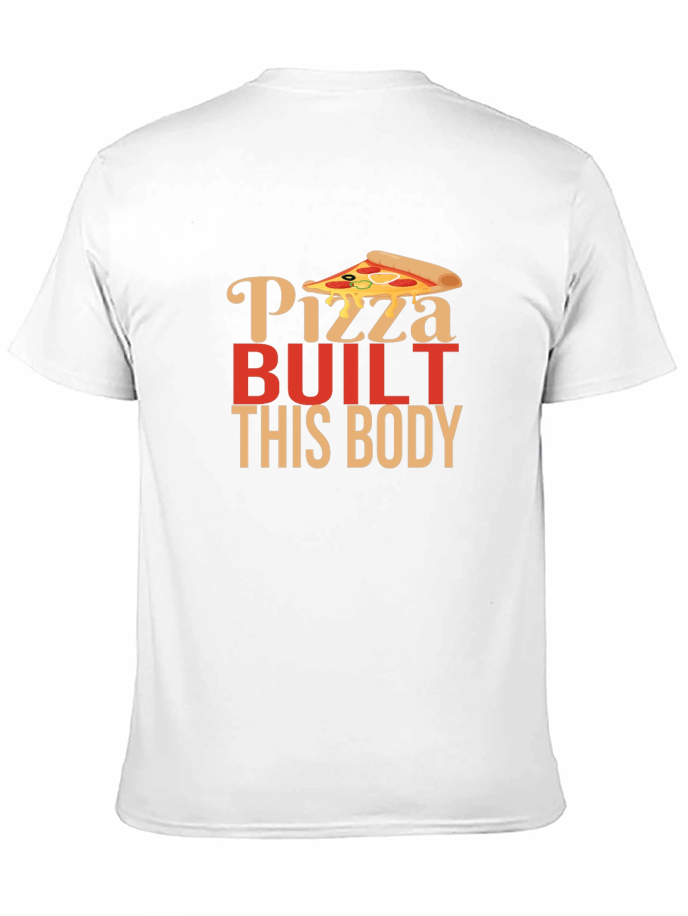 Black Pizza Built This Body Funny Graphic Tee view 11