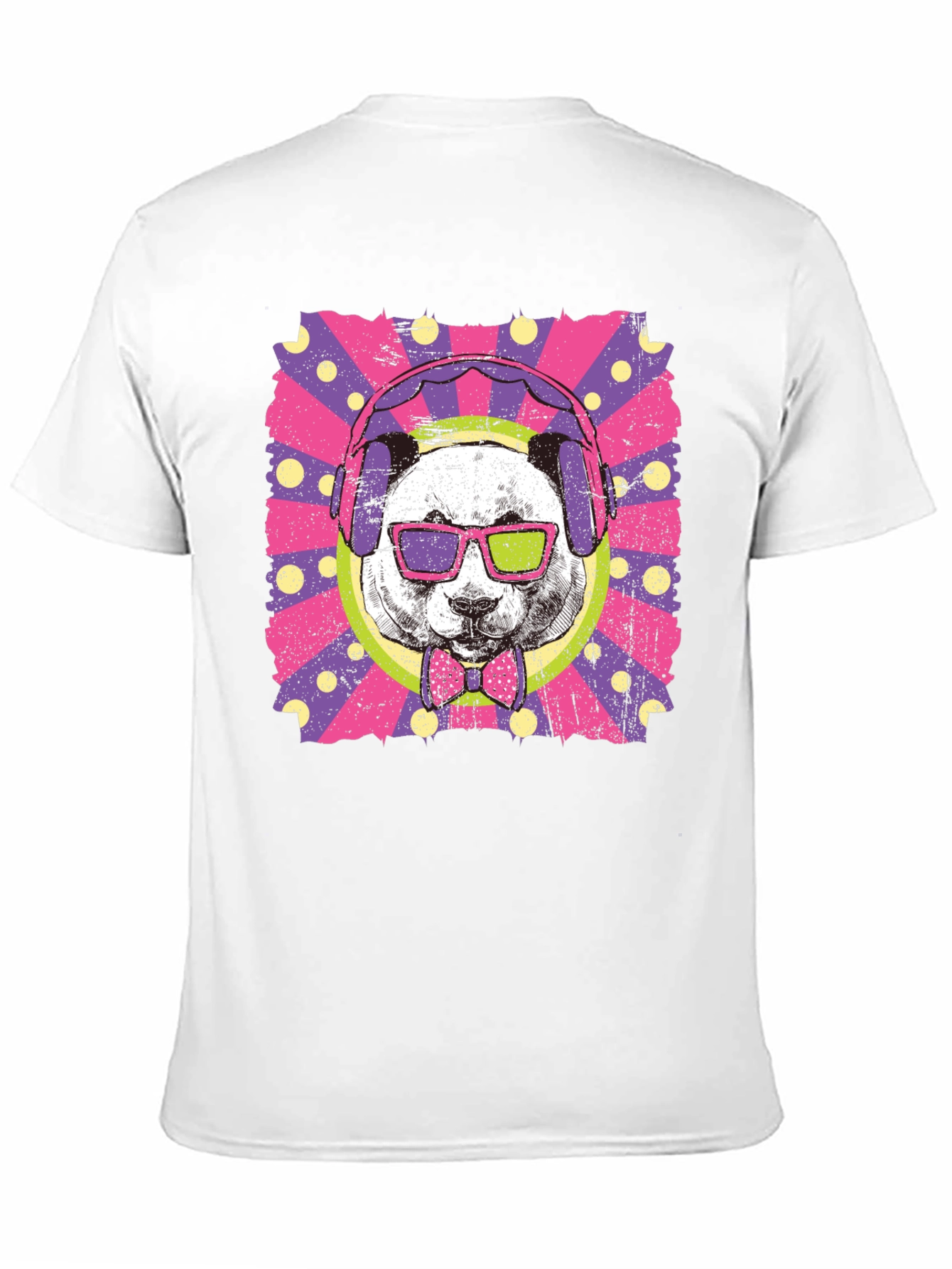 Black Cool Panda Graphic Tee view 11