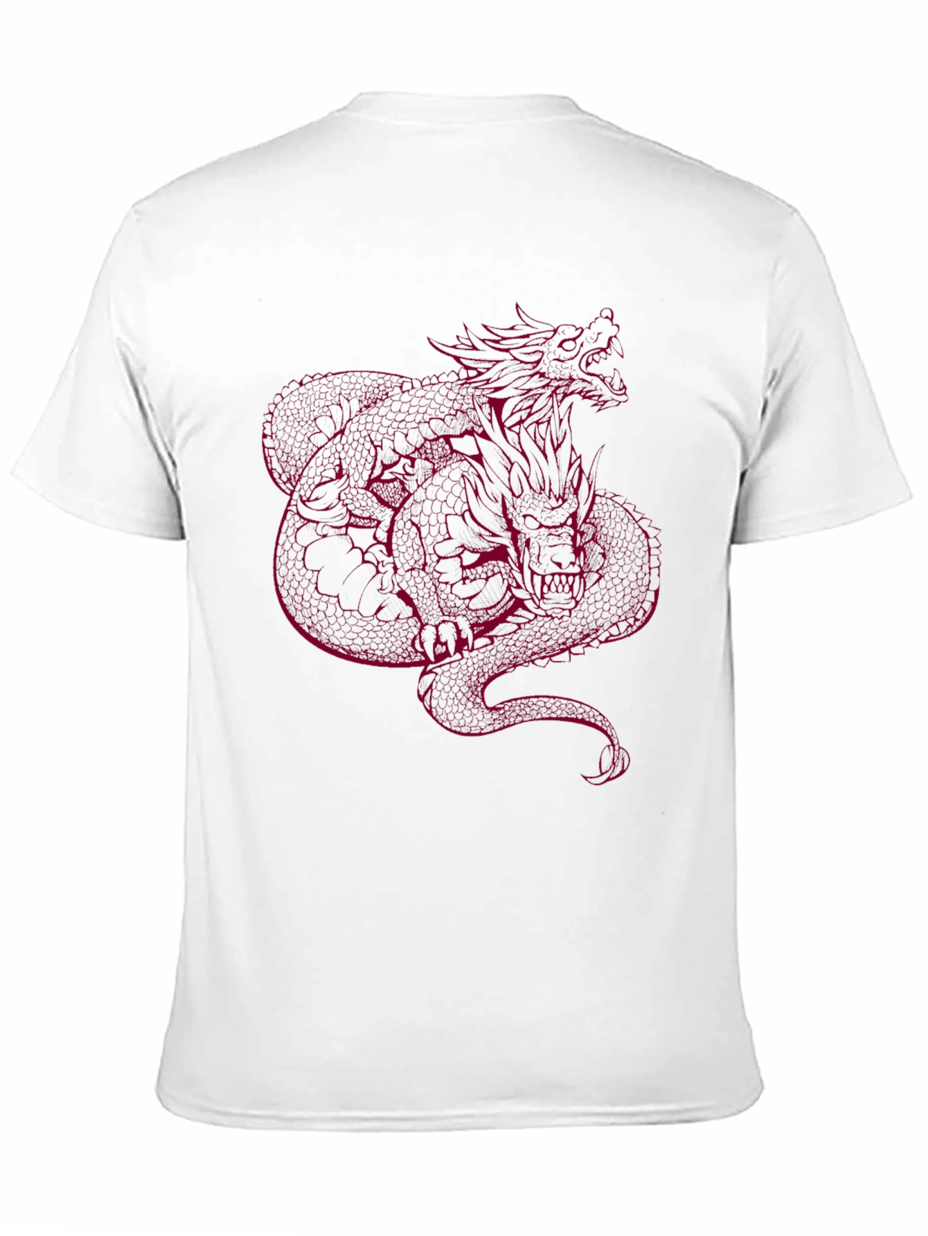 Black Dragon Graphic Tee - Red Print on Black view 11