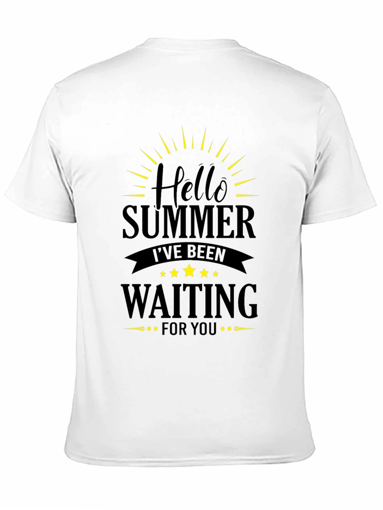 Black Hello Summer Black T-Shirt view 11