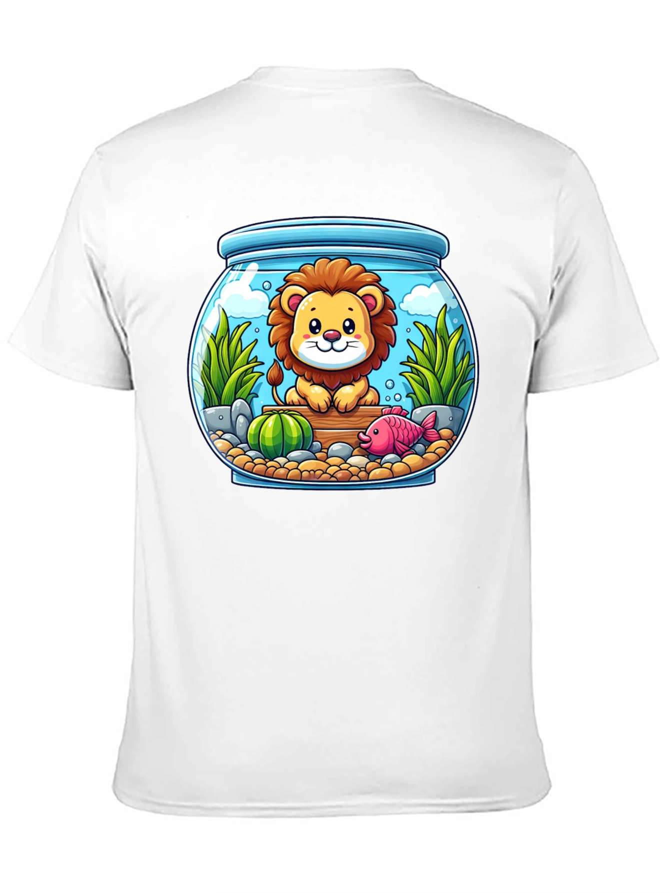 Black Lion in Fishbowl Graphic Tee view 11