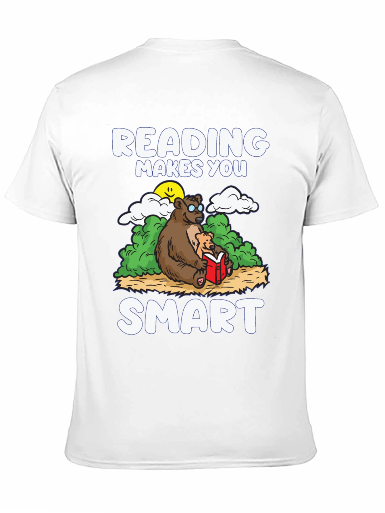 Black Reading Makes You Smart T-Shirt - Bear Design view 11