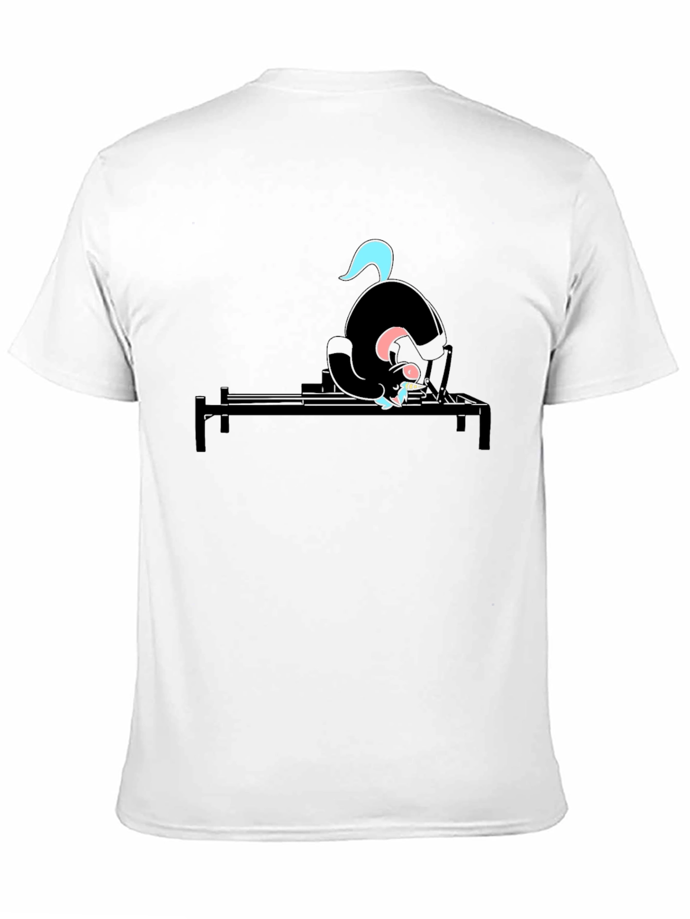 Black Black Cat Pilates T-Shirt - Funny Yoga Workout Tee view 11