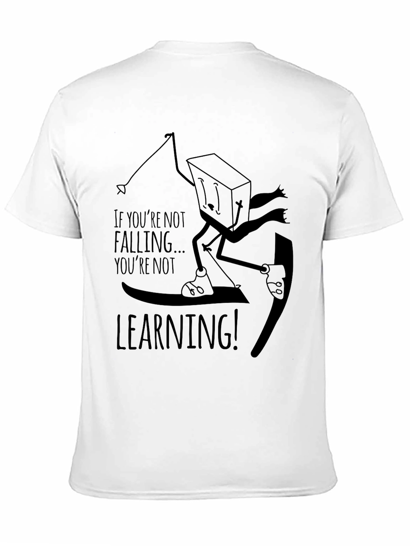 Black Funny 'Falling' T-Shirt view 11