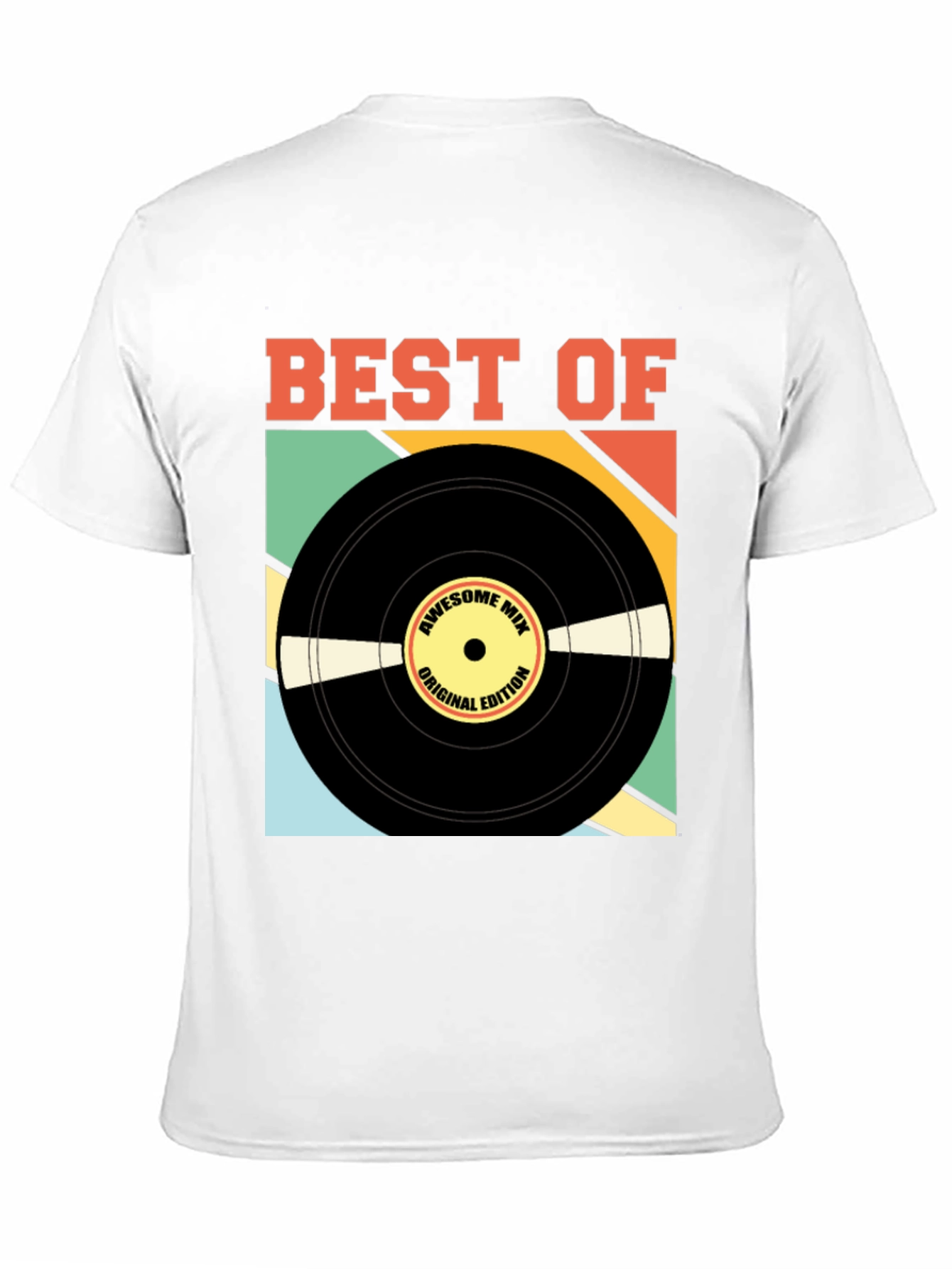Black Best Of Vinyl Record Graphic Tee - Retro Music Lover view 11