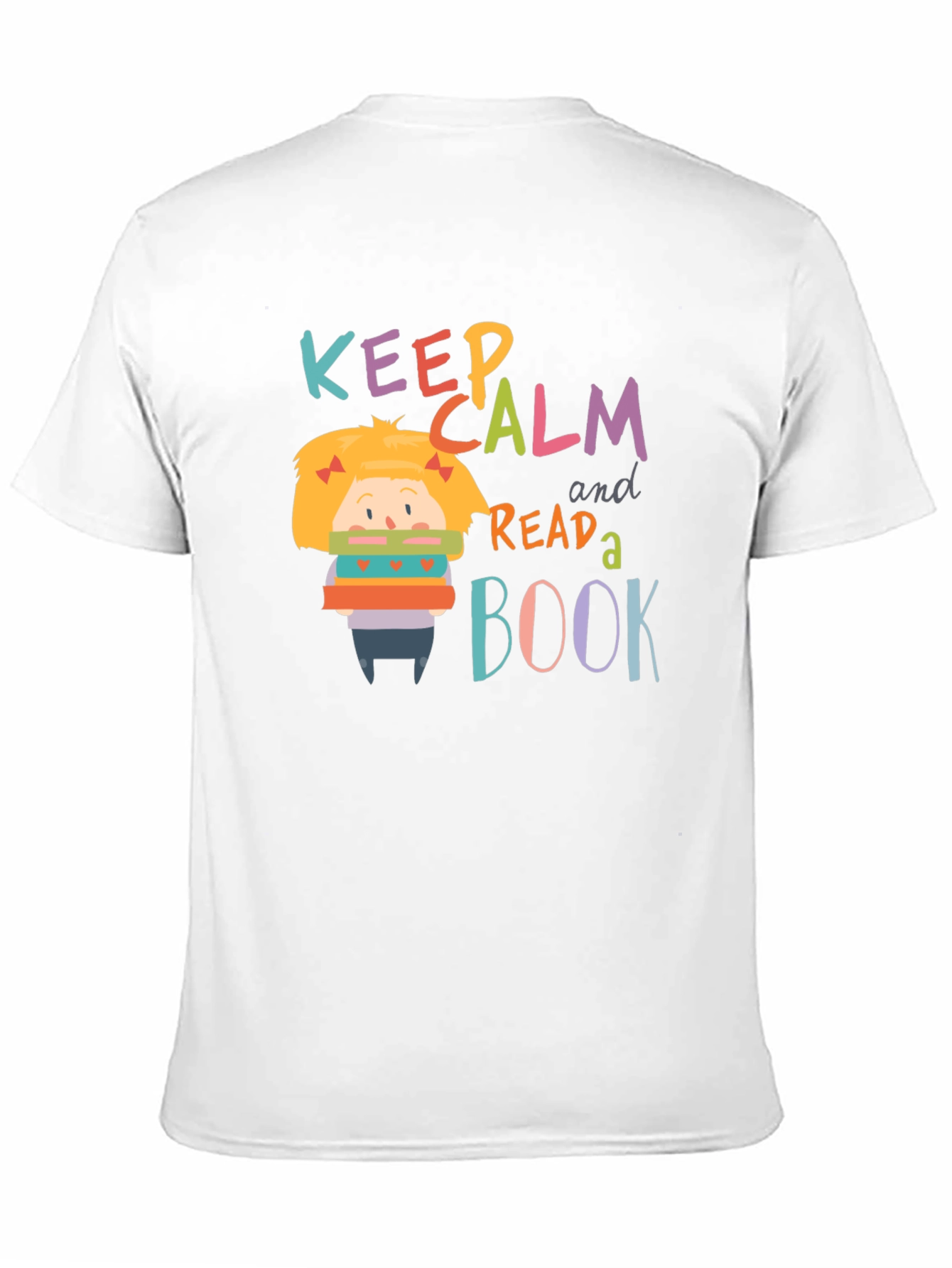Black Keep Calm and Read a Book Graphic Tee view 11