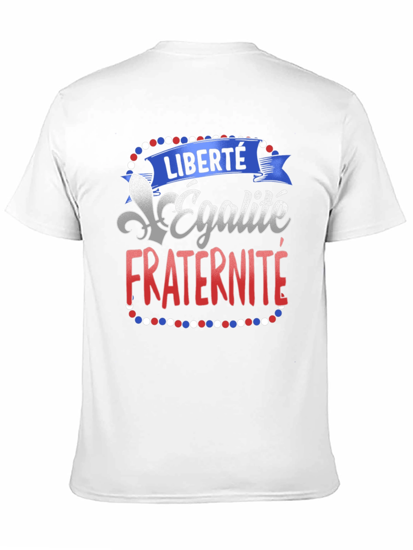 Black French Liberty Equality Fraternity T-Shirt view 11