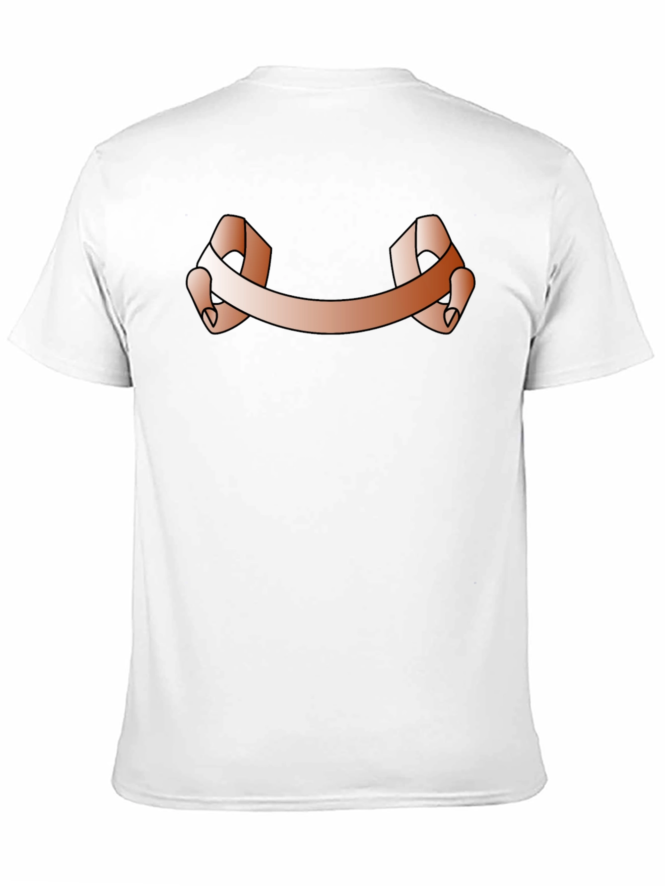 Black Men's Black T-Shirt with Ribbon Graphic view 11