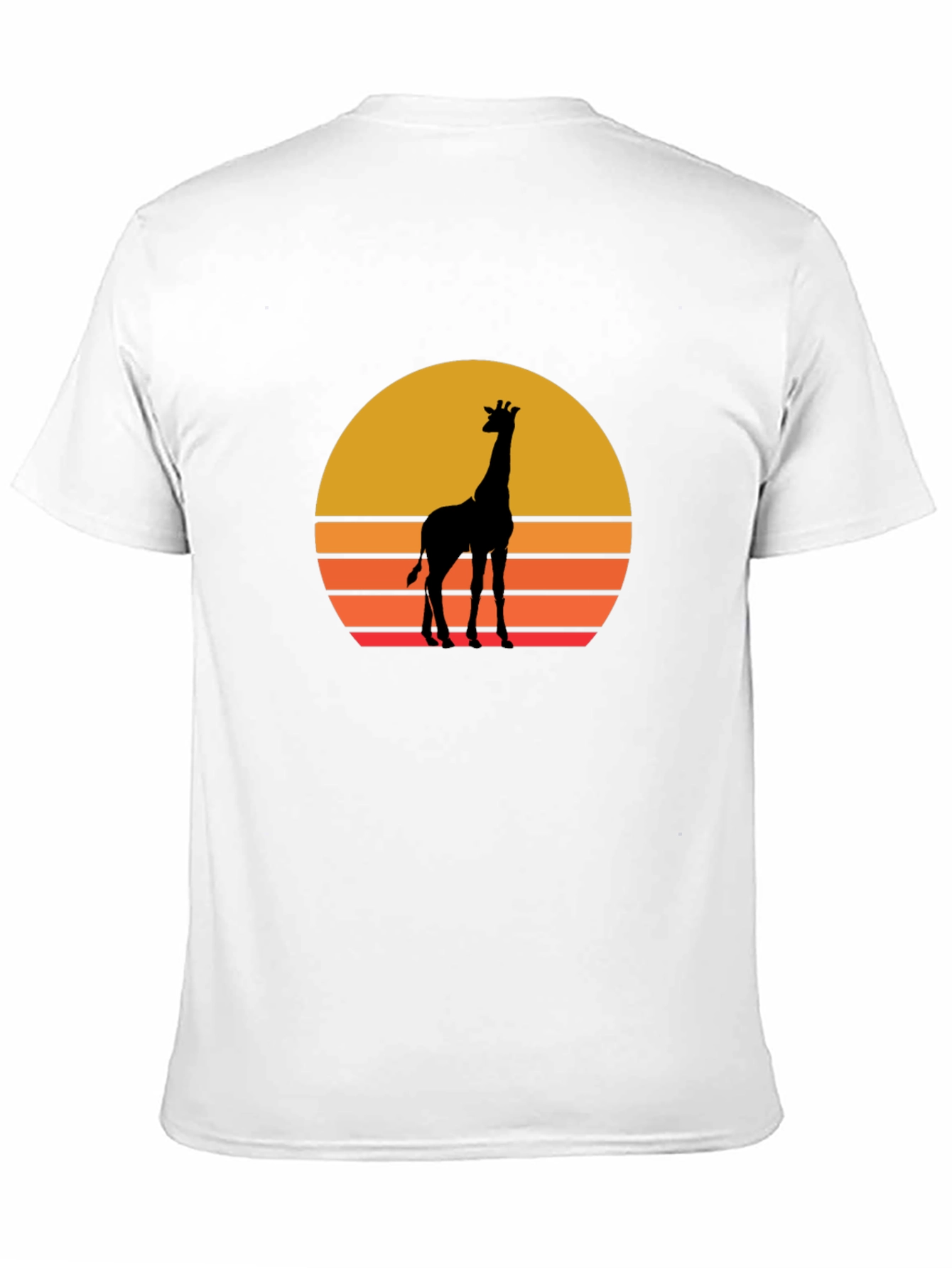 Black Giraffe Sunset T-Shirt - Unique Graphic Tee view 11
