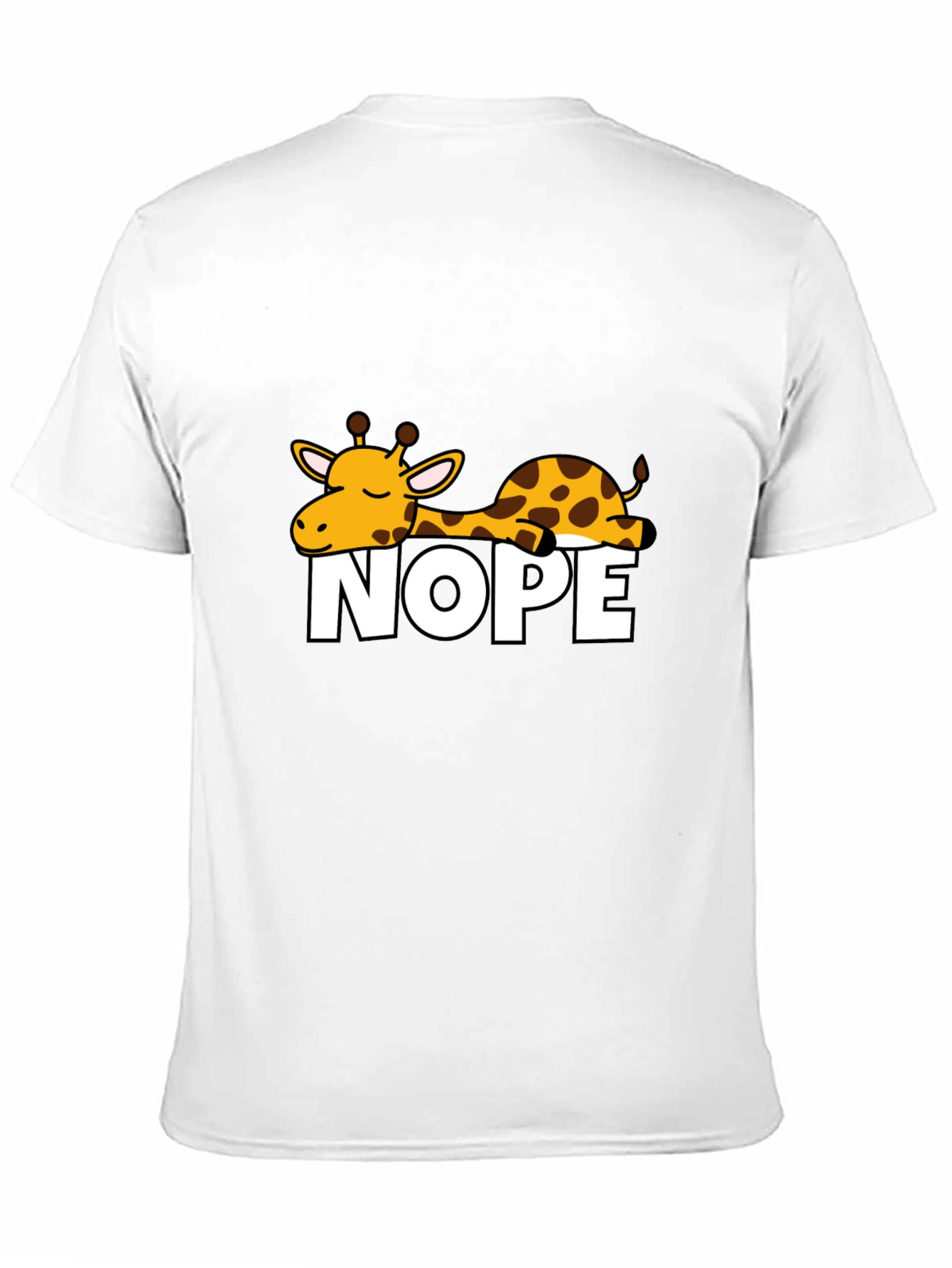 Black Nope Giraffe Graphic Tee - Unisex Black T-Shirt view 11