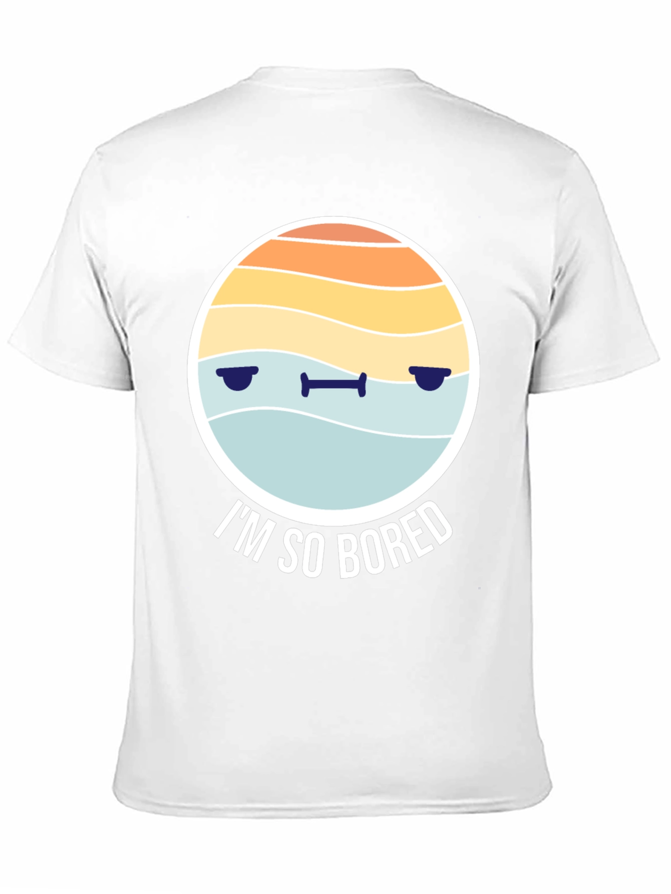 Black Bored Emoji Graphic T-Shirt - Unisex Black Tee view 11