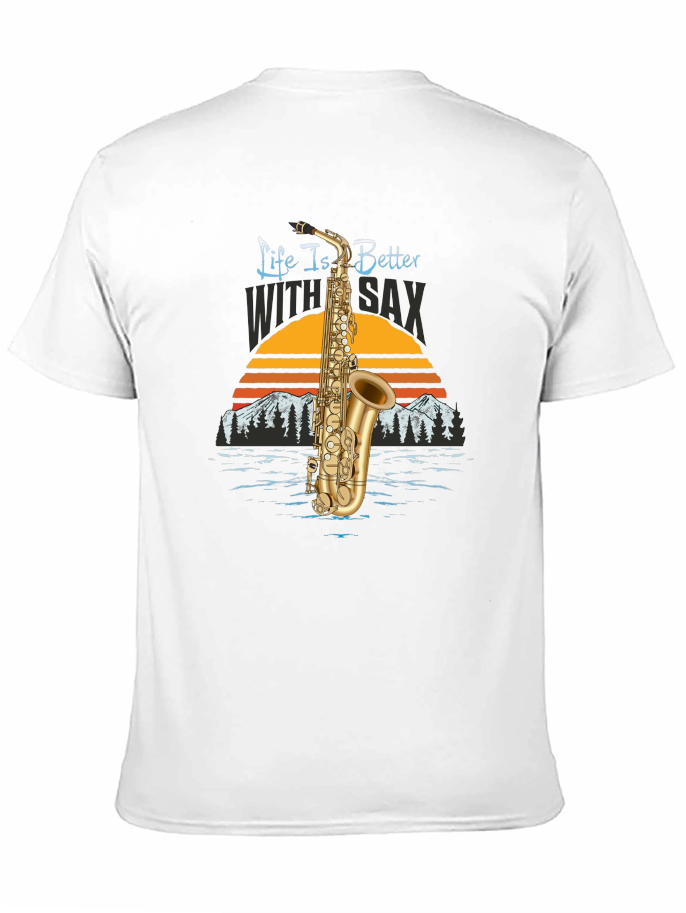 Black Life is Better with Sax Black T-Shirt view 11