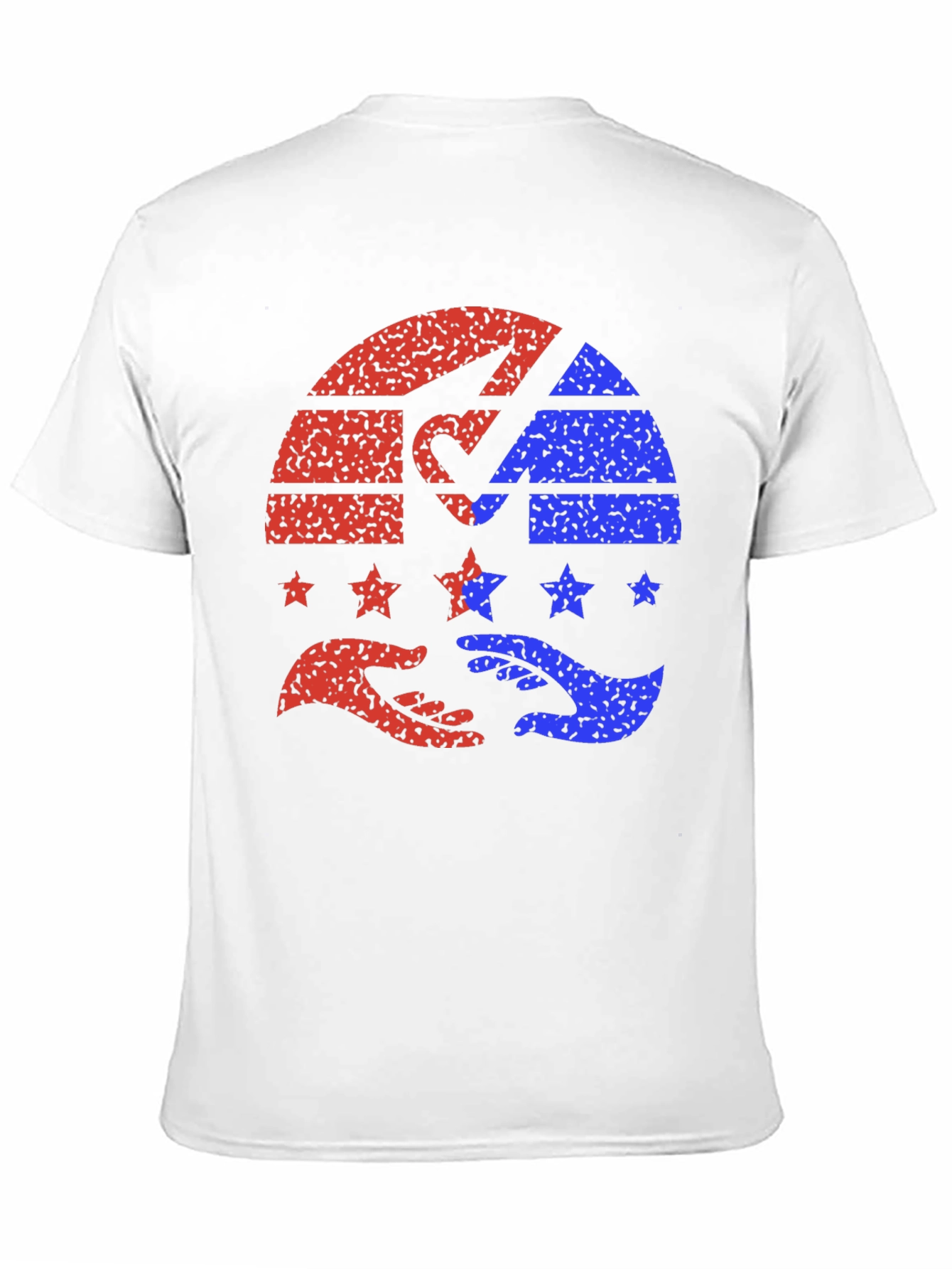 Black Patriotic Hands Helping Stars T-Shirt view 11