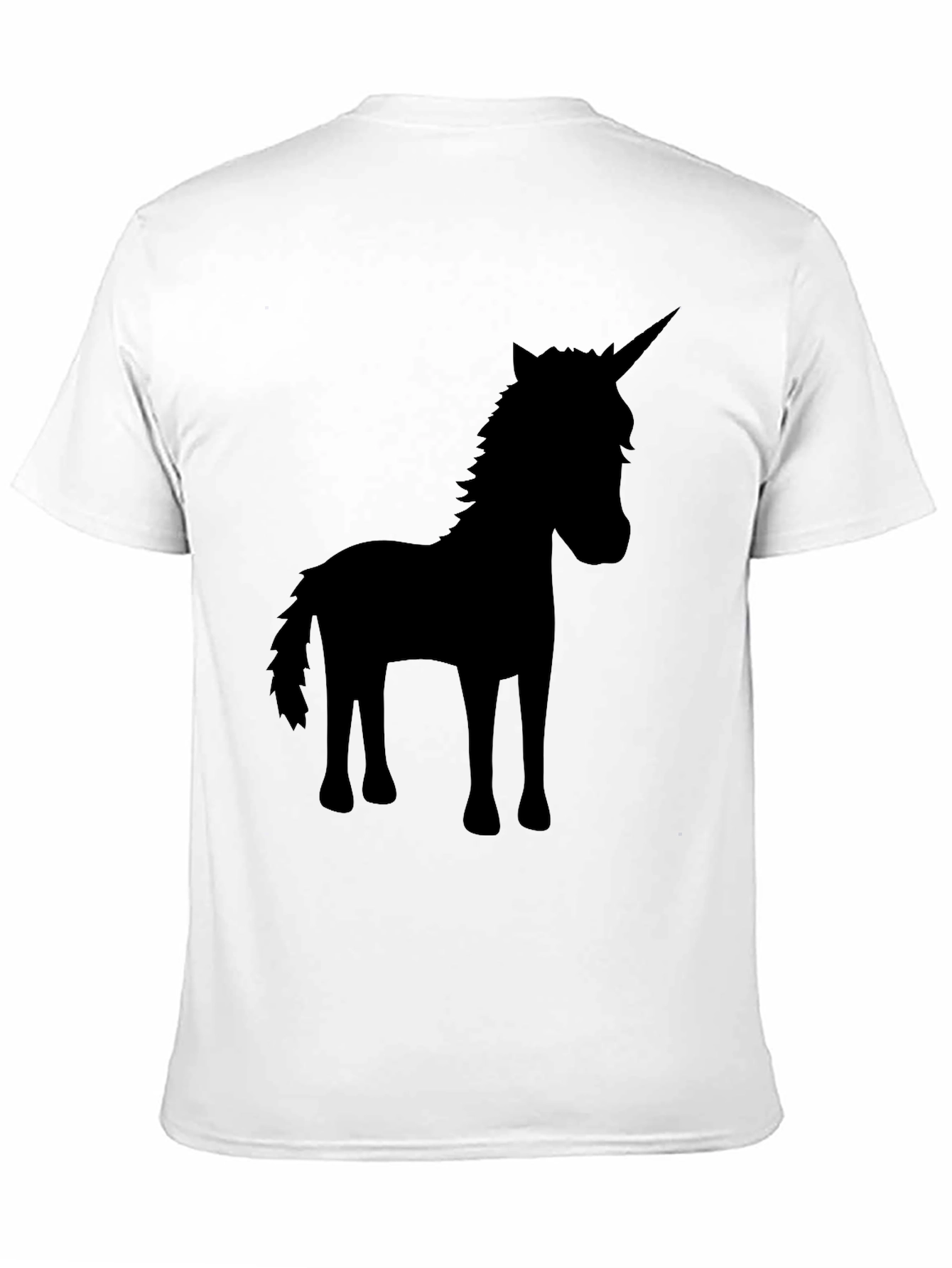 Black Unicorn Silhouette Black T-Shirt view 11