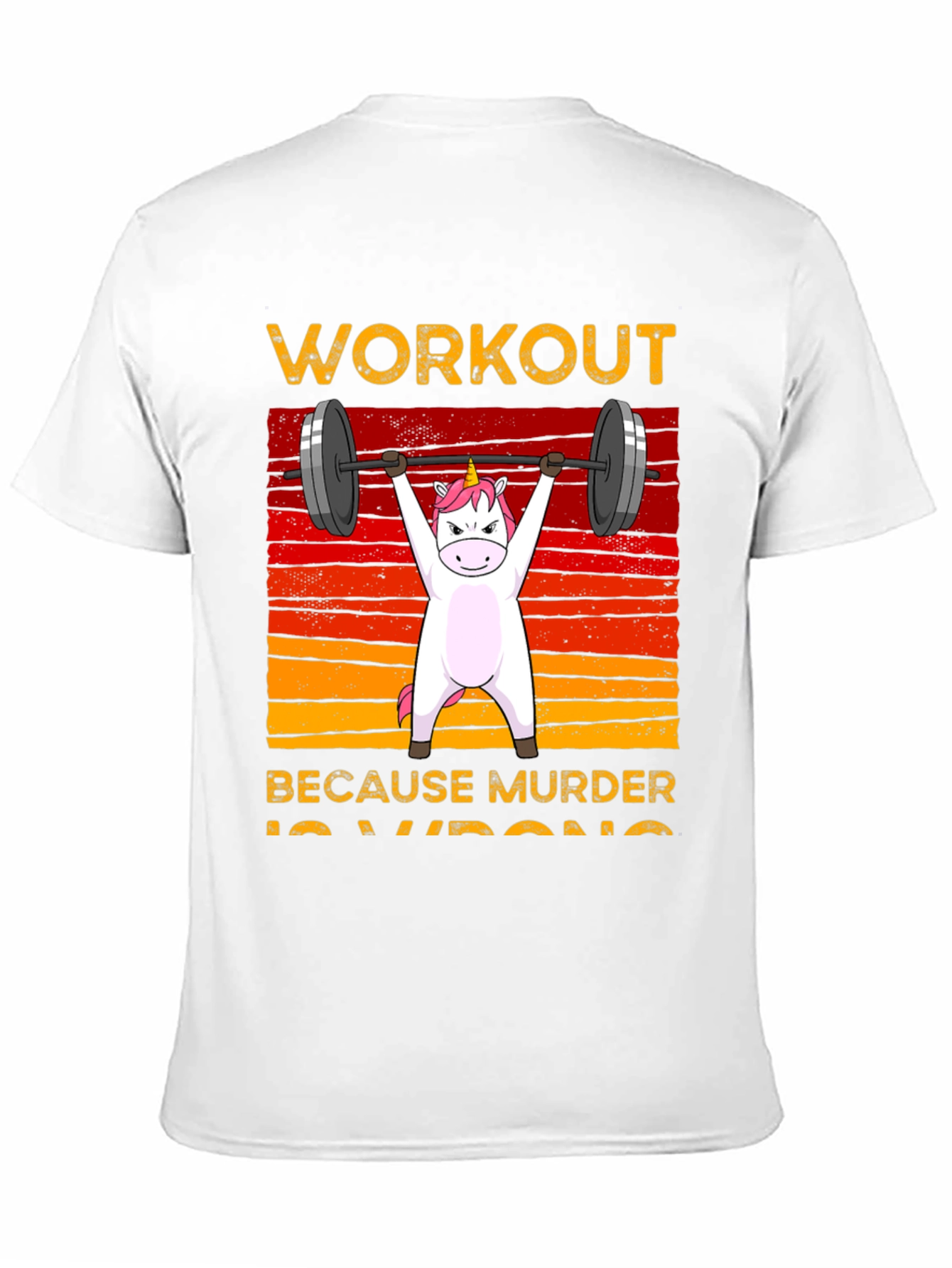 Black Unicorn Workout Black T-Shirt view 11