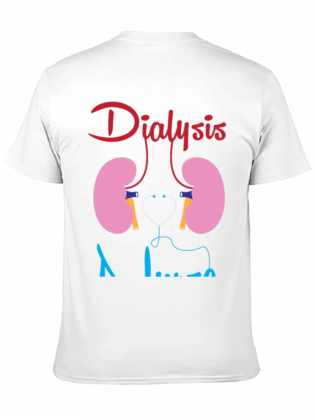 Black Dialysis Kidney Stethoscope Funny Black T-shirt view 11