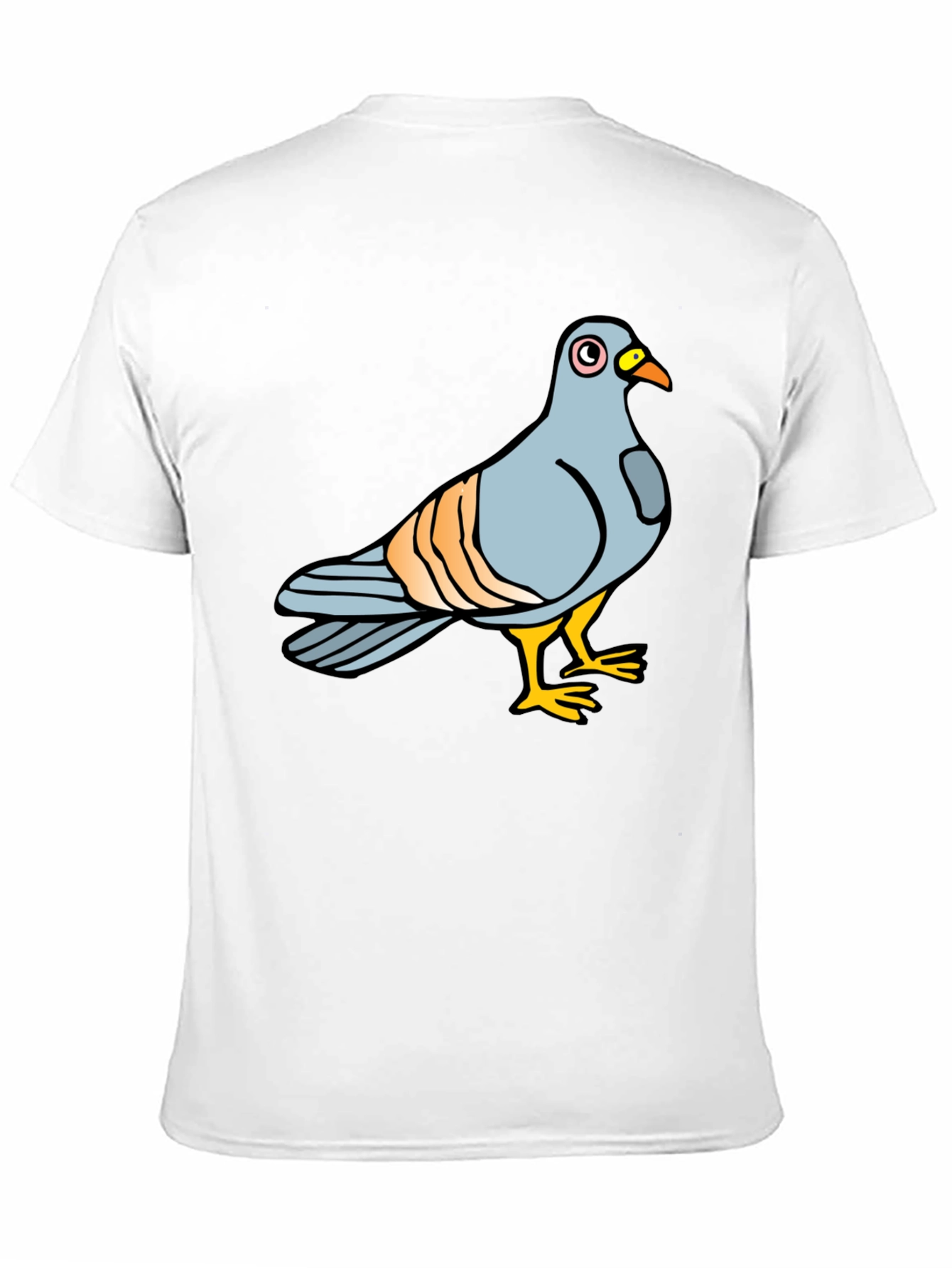 Black Pigeon Graphic Tee - Soft Cotton Black T-Shirt view 11