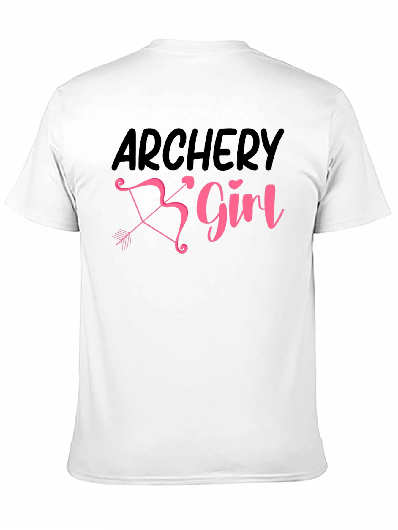 Black Archery Girl Bow Arrow Graphic T-Shirt view 11