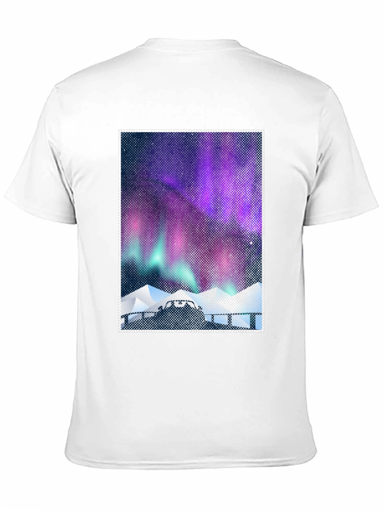 Northern Lights Graphic Tee - Men's Black T-Shirt - 11