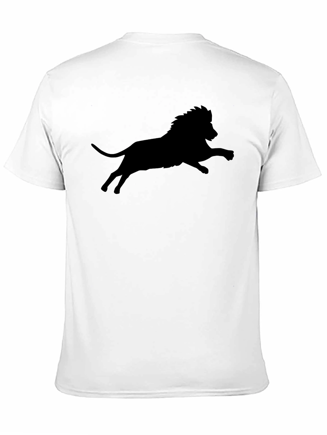 Black Black Lion Silhouette Graphic T-Shirt view 11