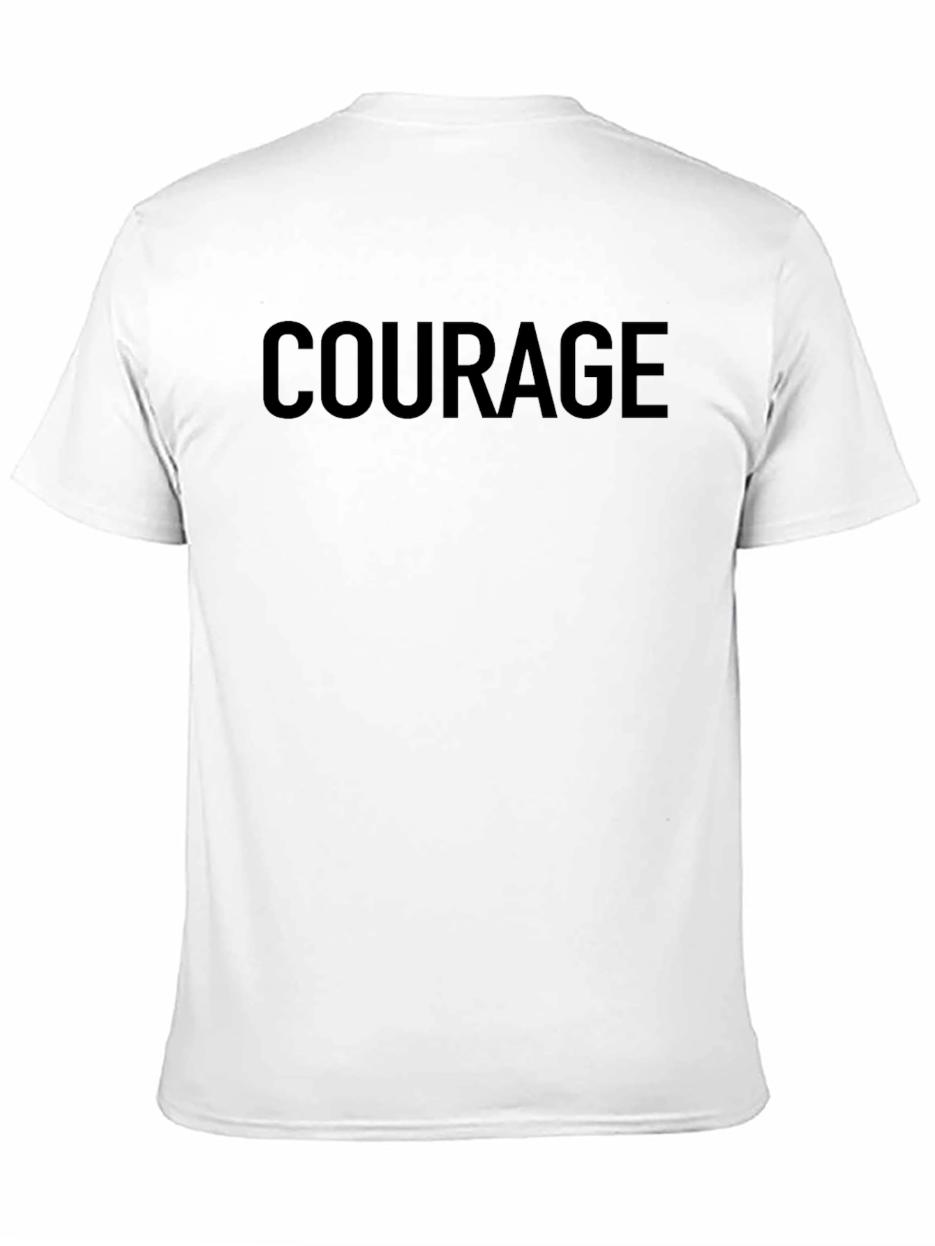 Black Courage Black T-Shirt - Bold Statement Tee view 11