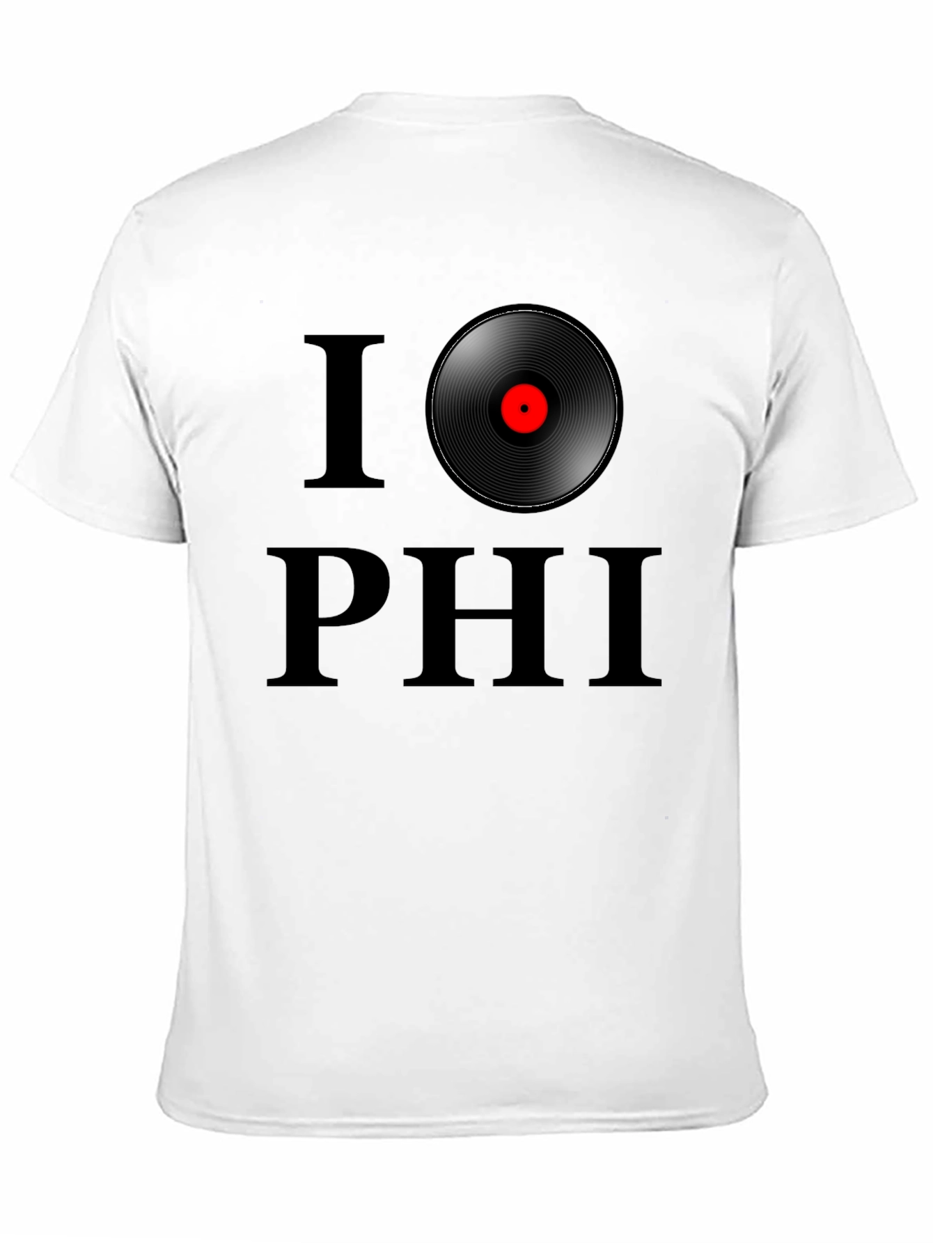 Black I Record Phi T-Shirt - Classic Black Tee view 11