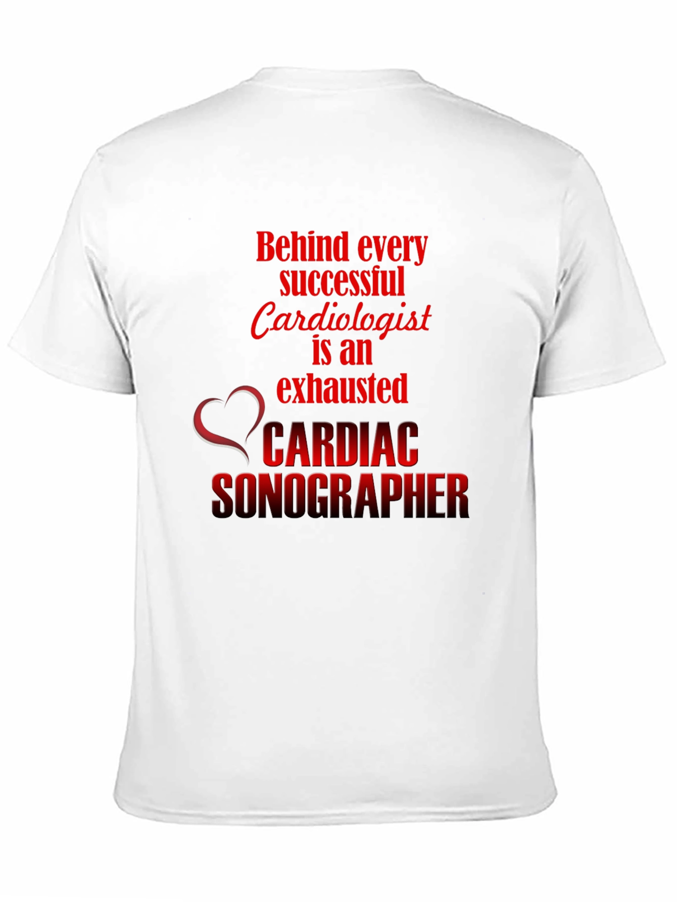 Black Cardiac Sonographer T-Shirt - Medical Professional Apparel view 11