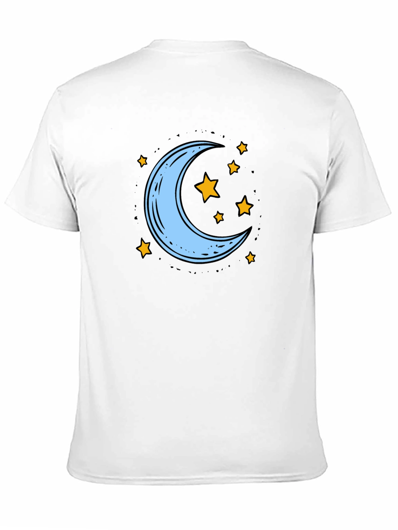 Black Moon and Stars Graphic Tee - Black view 11