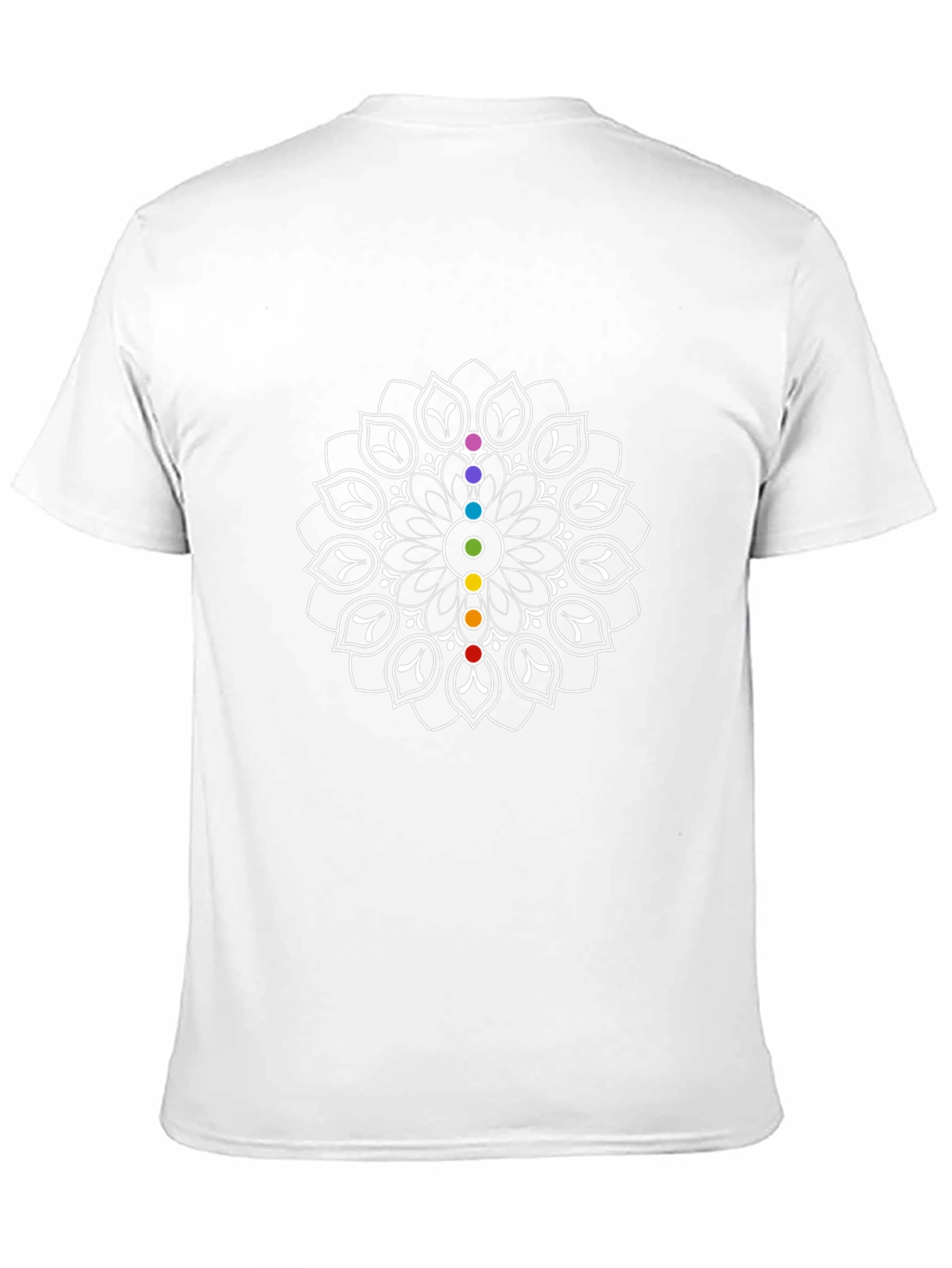 Black Chakra Mandala Graphic Print T-Shirt view 11
