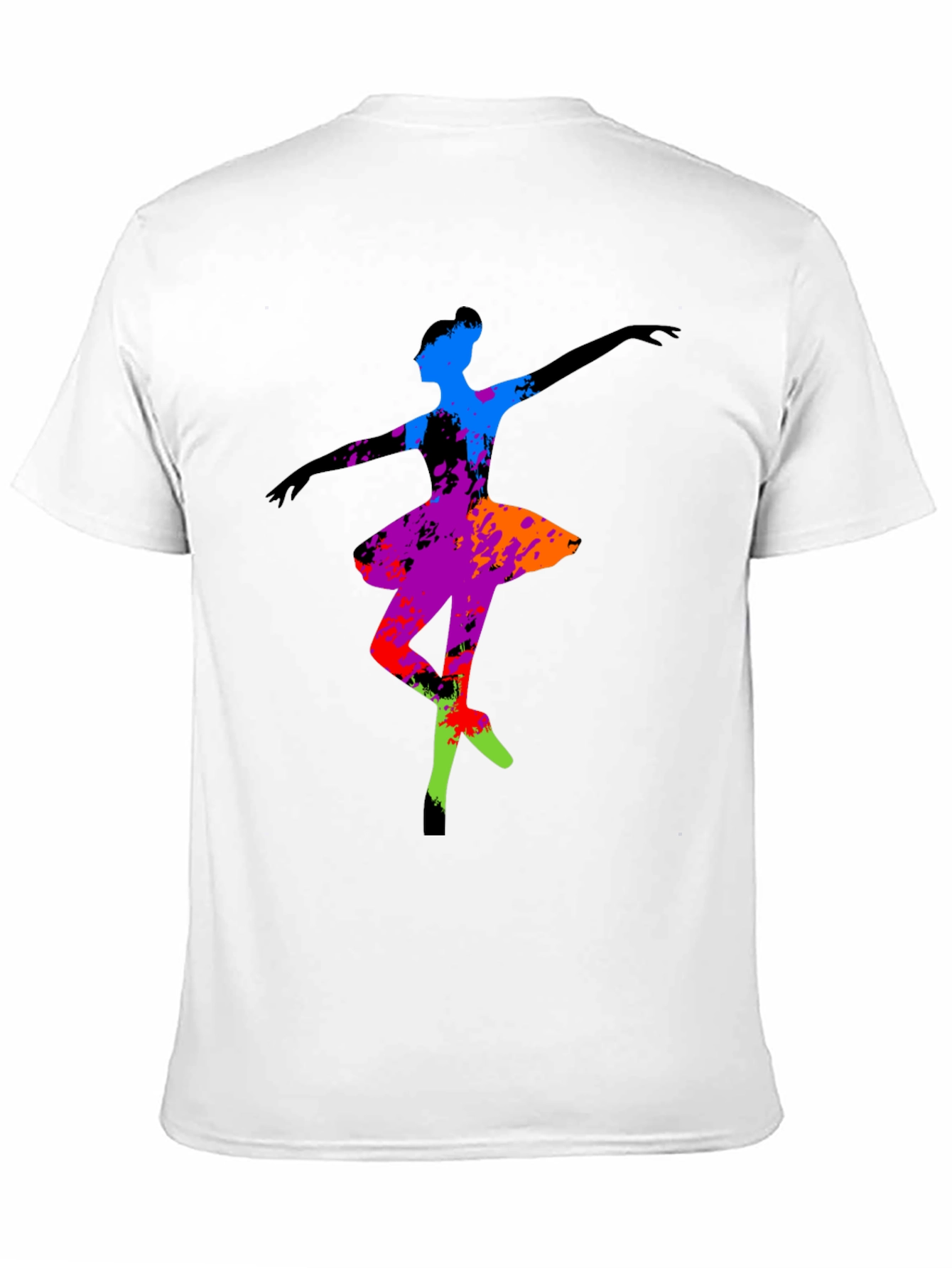 Black Abstract Ballerina Graphic Tee - Black view 11