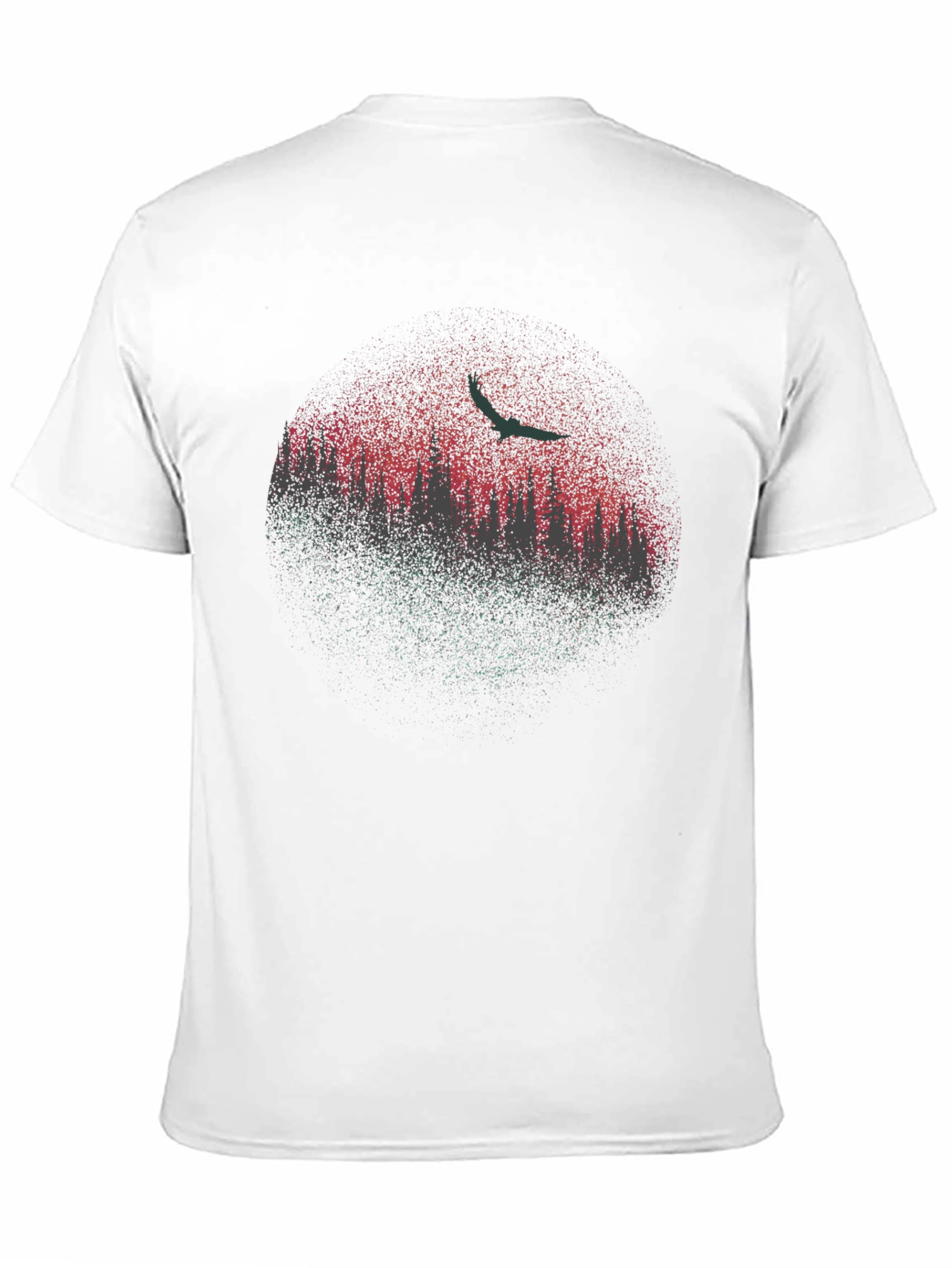 Black Nature Scene Graphic Tee - Black Cotton Blend view 11