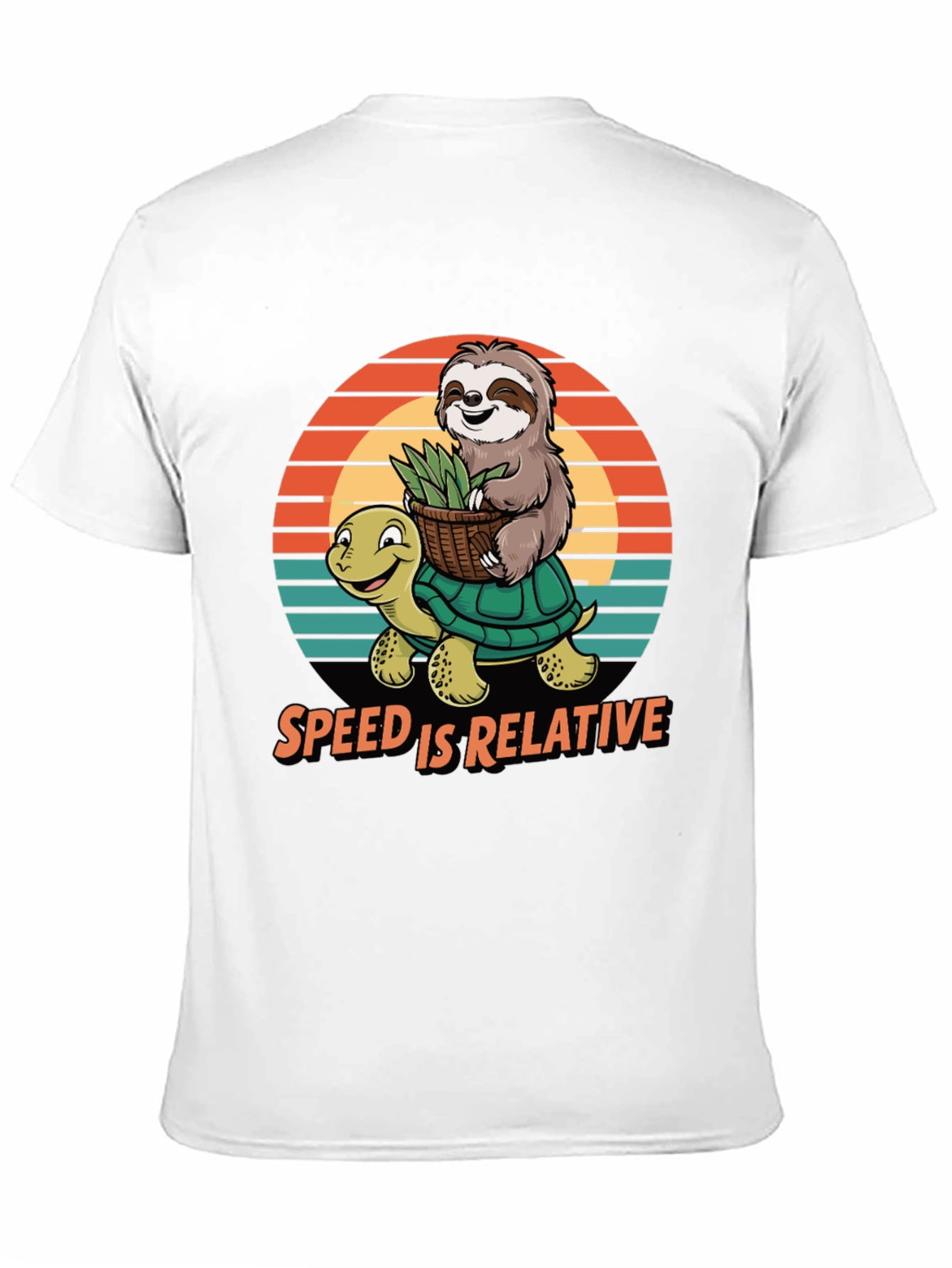 Black Speed is Relative Sloth & Turtle Graphic Tee view 11