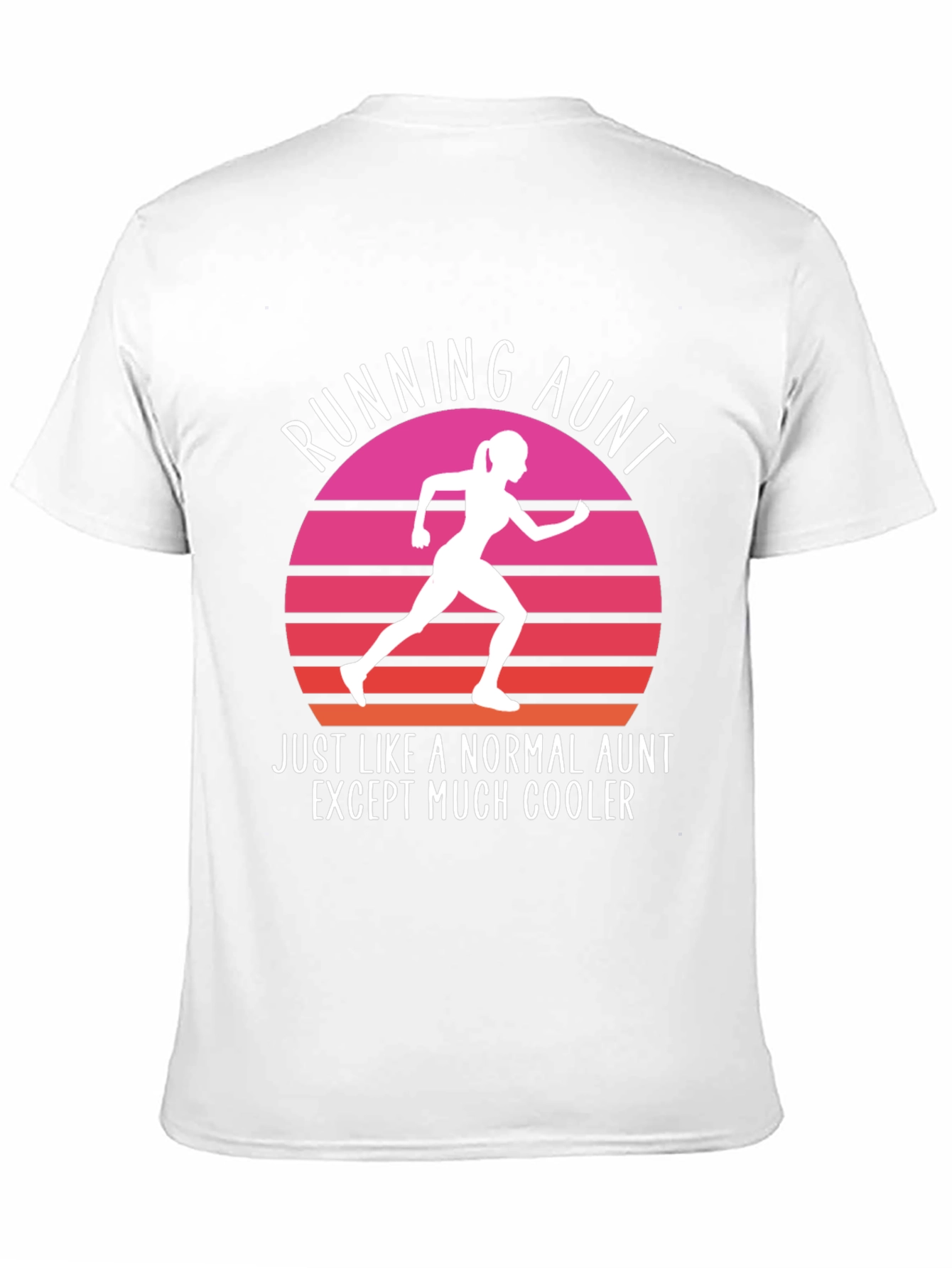 Black Running Aunt T-Shirt - Cool Aunt Gift view 11