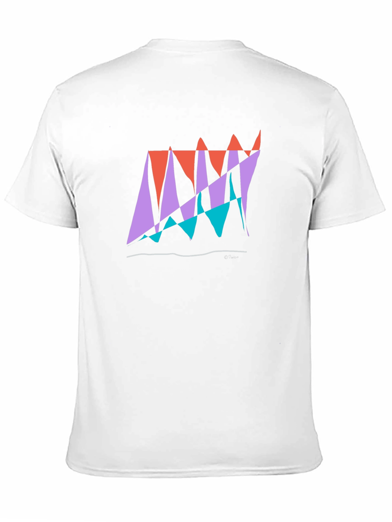 Black Abstract Graphic Tee - Modern Art Inspired Black T-Shirt view 11