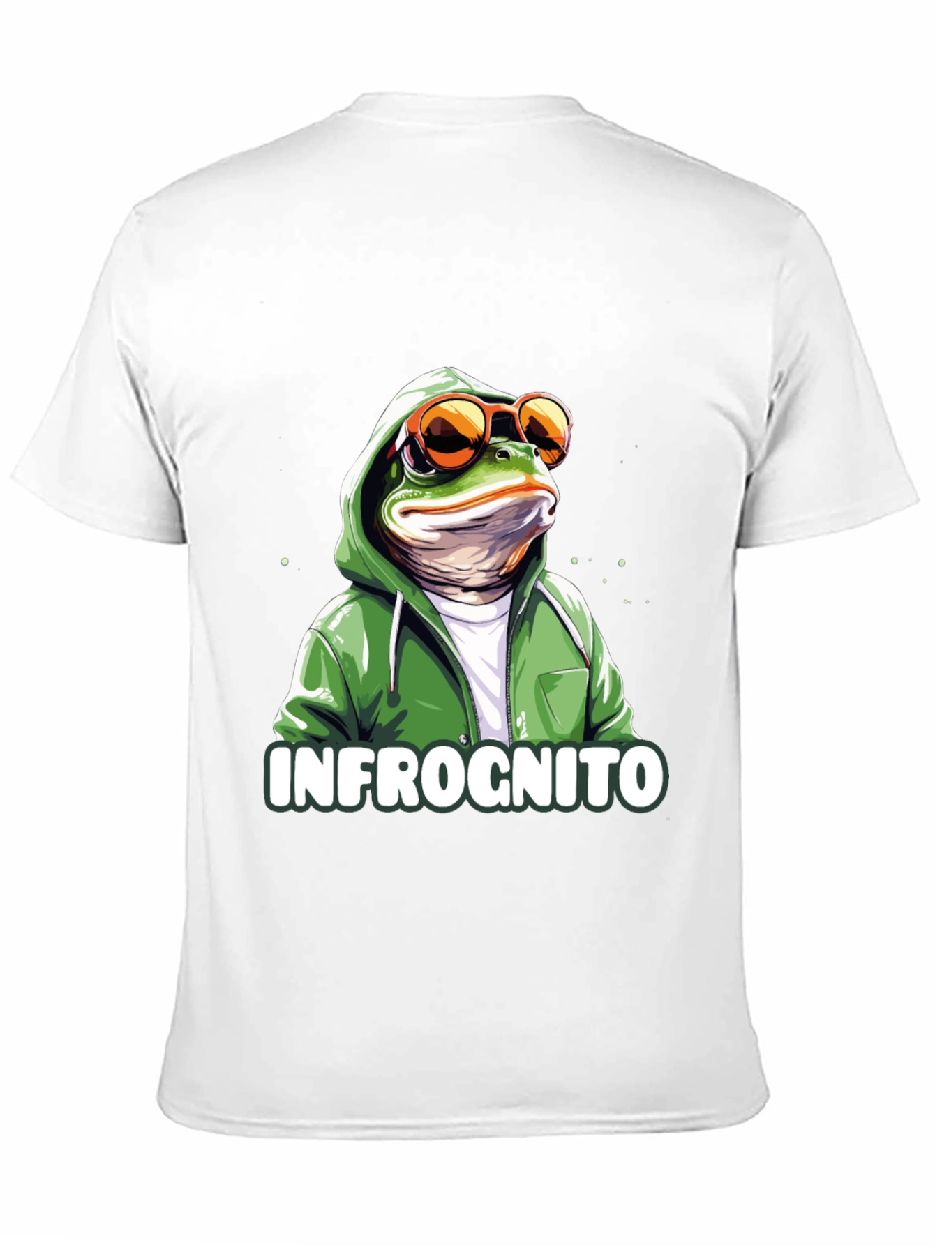 Black Infrognito Frog T-Shirt - Cool & Funny Design view 11