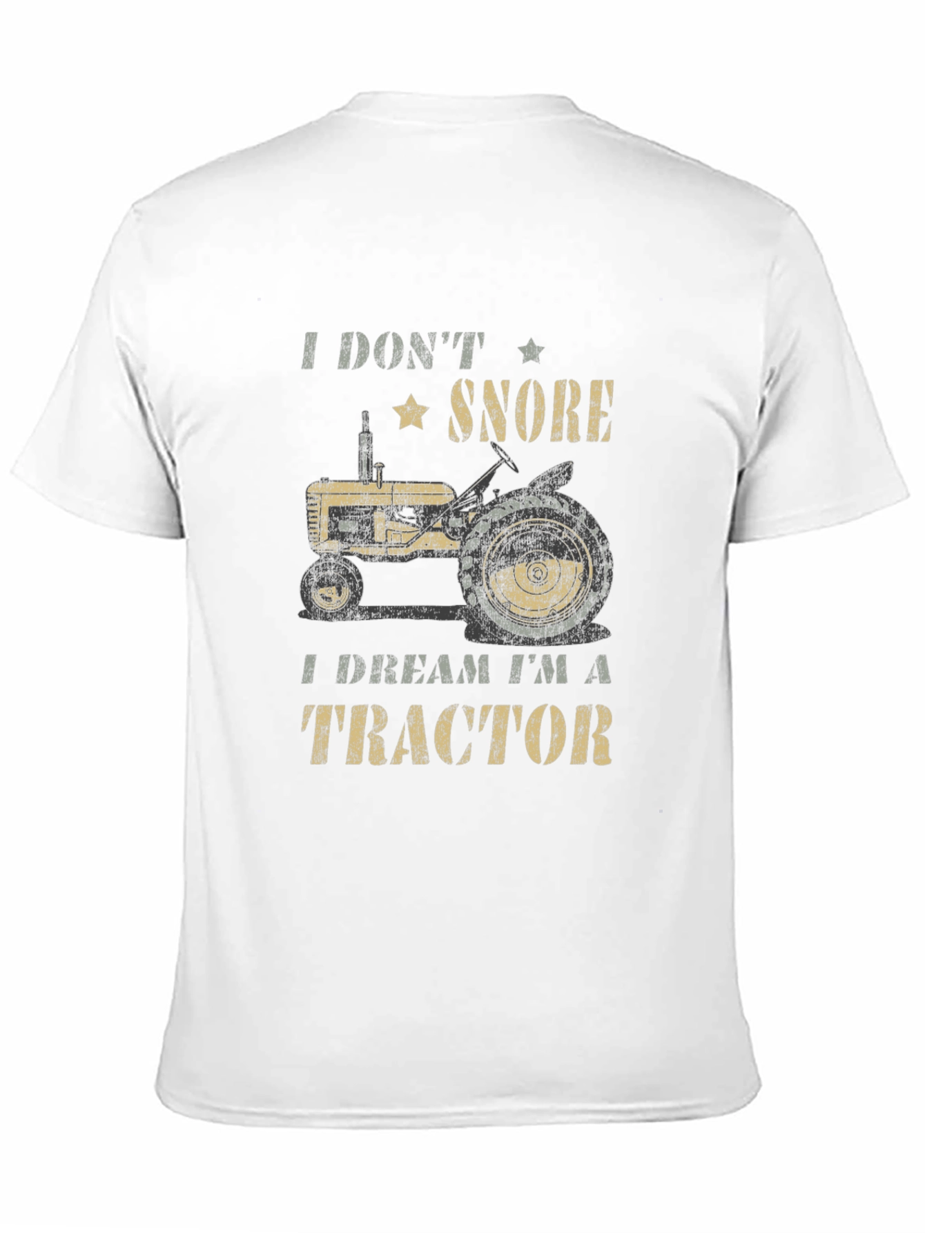 Black I Dream I'm A Tractor T-Shirt view 11