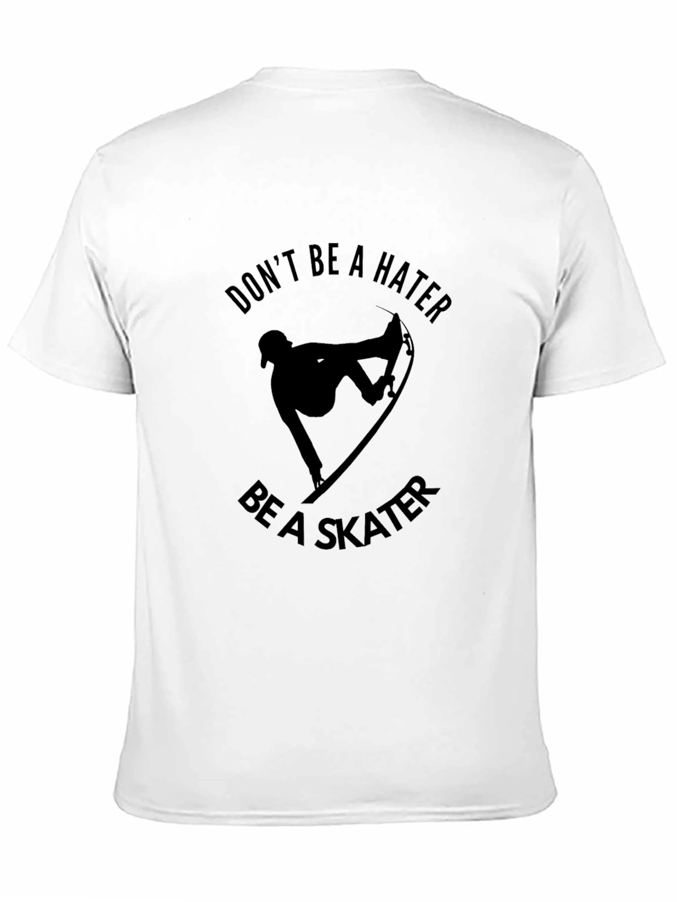 Black Don't Be A Hater Be A Skater Graphic Tee - Black view 11