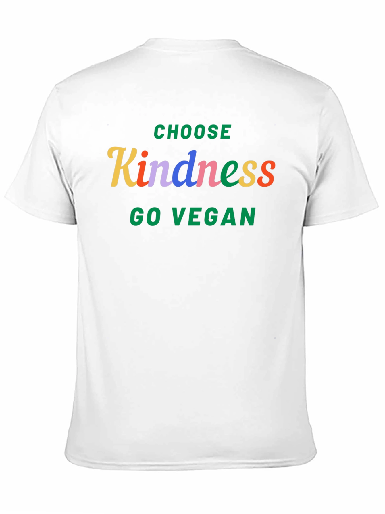 Black Choose Kindness Go Vegan T-Shirt - Unisex view 11