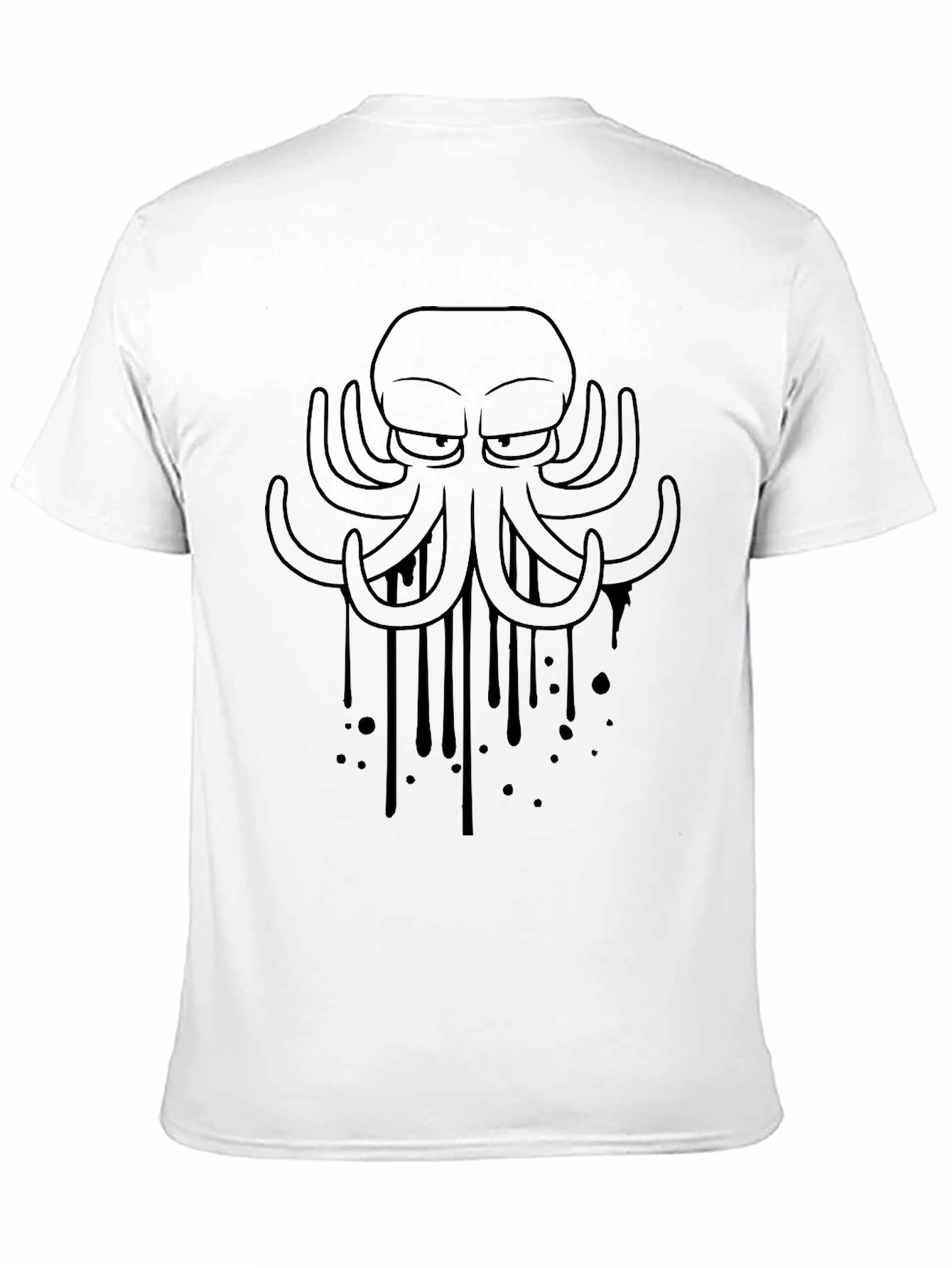Black Squidward Drip Graphic T-Shirt - Black view 11