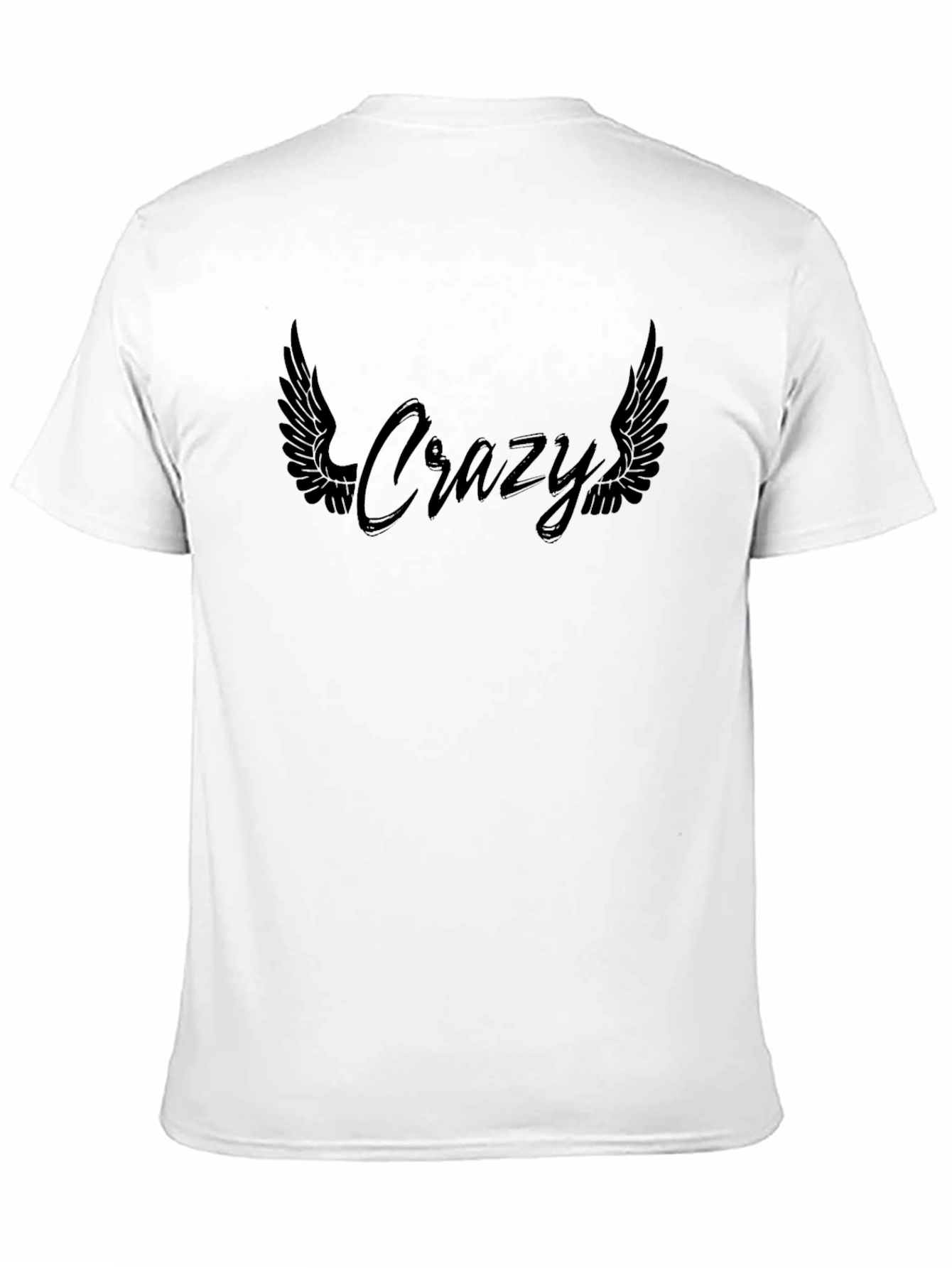 Black Crazy Wings Graphic Tee - Edgy Streetwear view 11