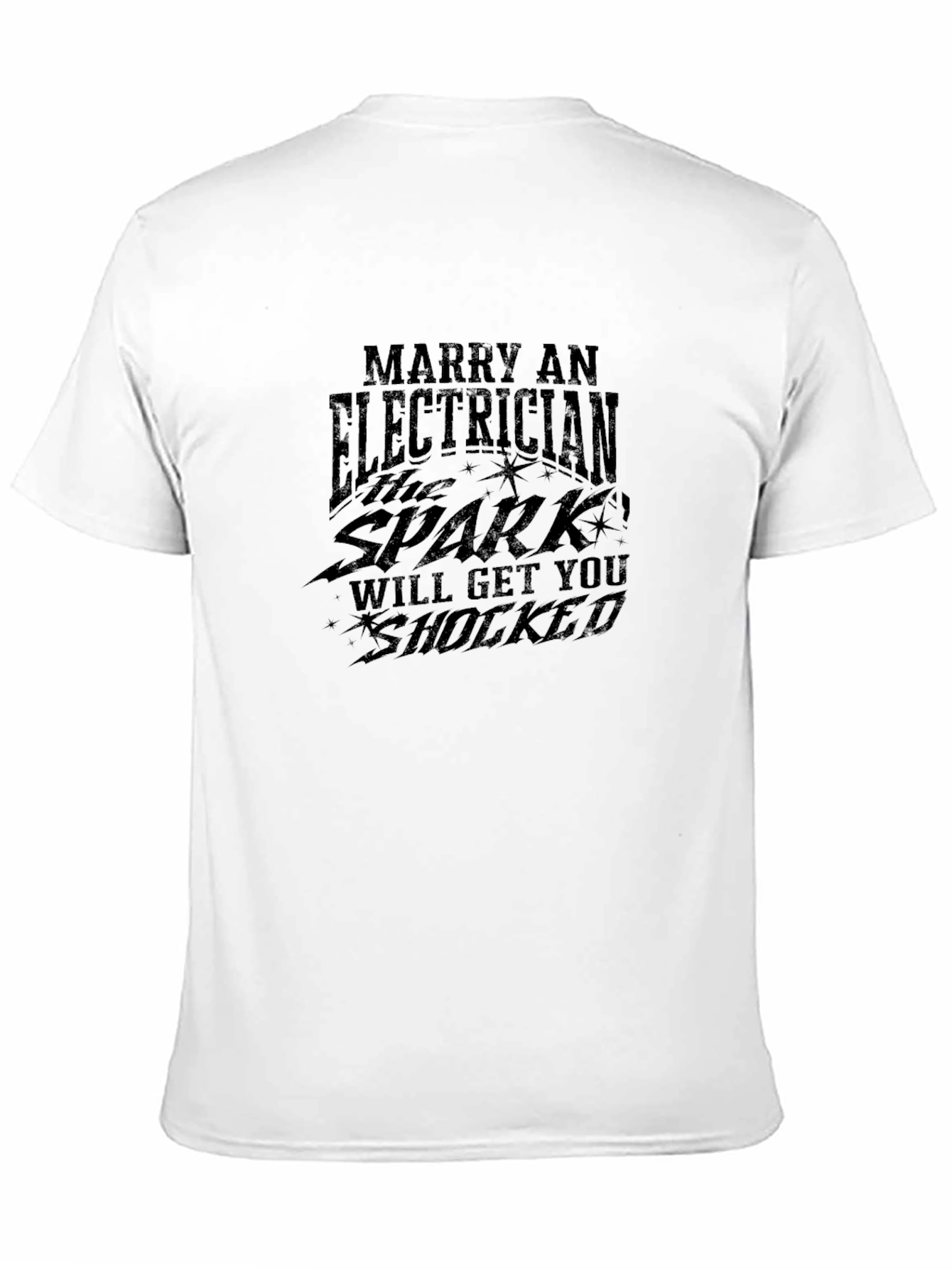 Black Marry an Electrician Humor T-Shirt view 11