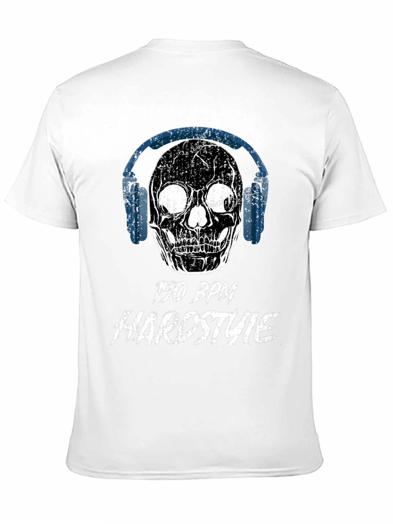 Black 150 BPM Hardstyle Skull T-Shirt view 11