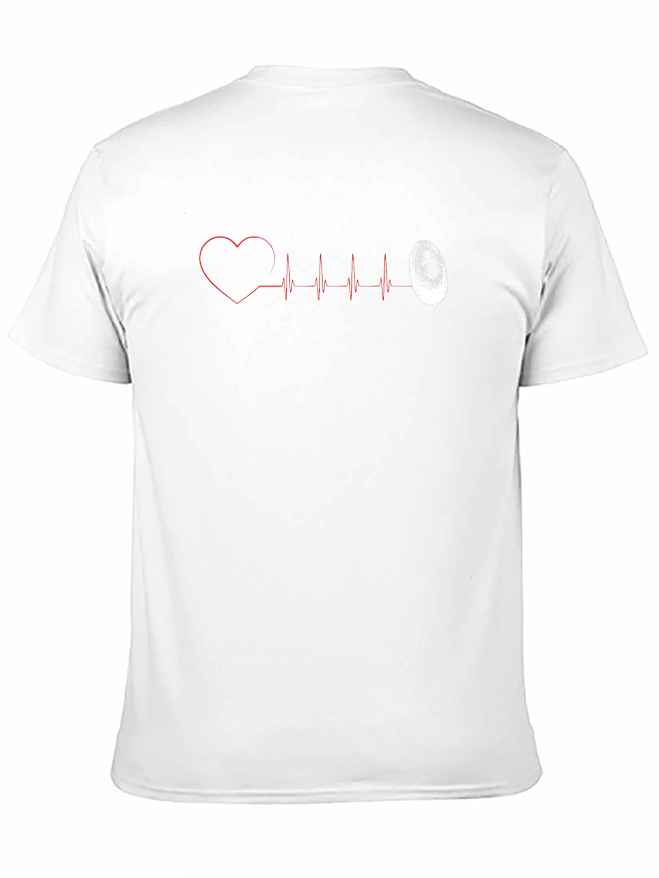 Black Heartbeat Balloon T-Shirt - Unique Graphic Tee view 11
